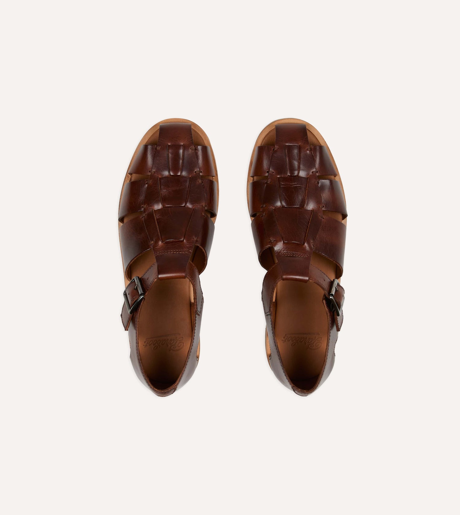 Paraboot Pacific Marron Brown Leather Sandal