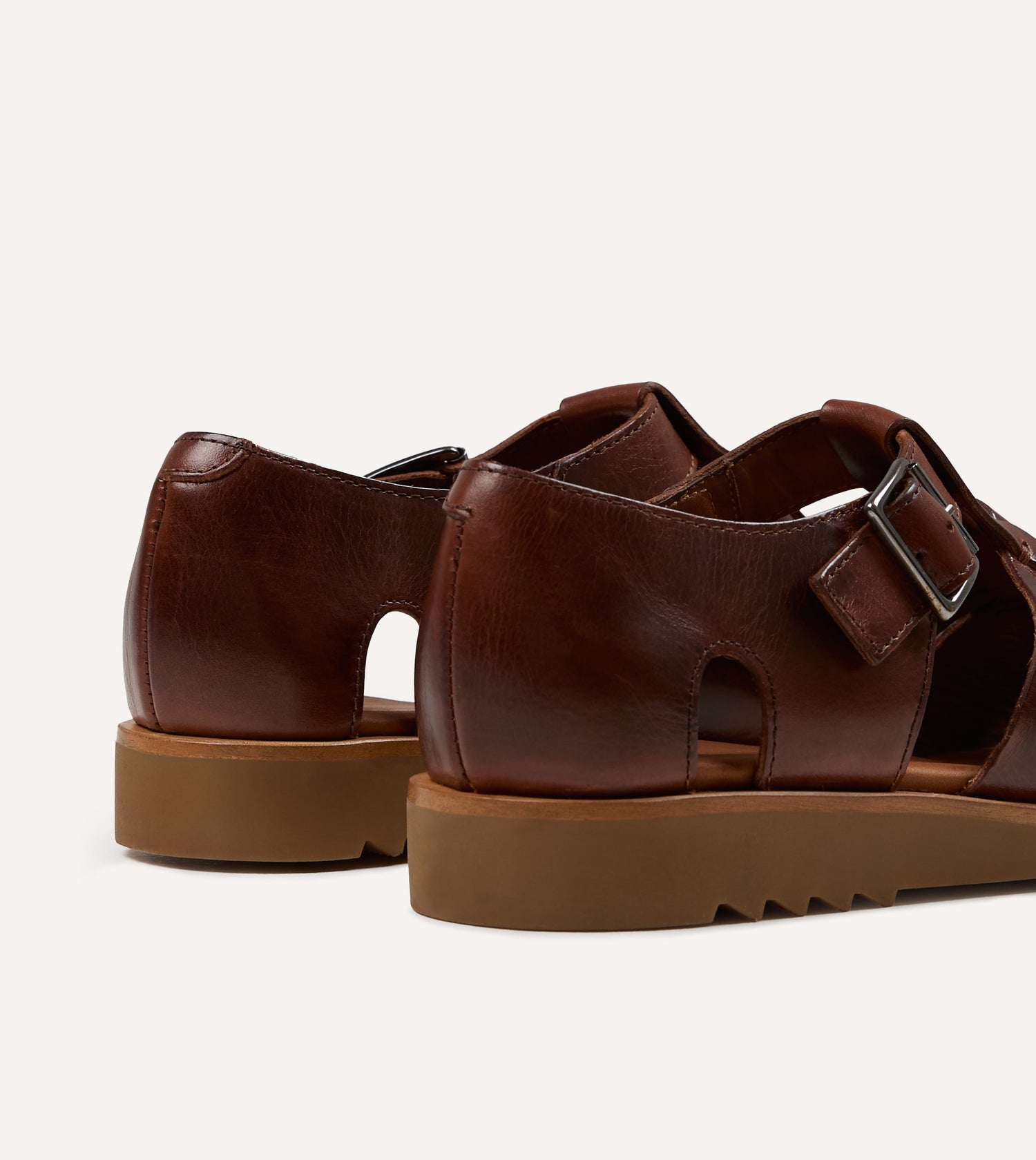 Paraboot Pacific Marron Brown Leather Sandal