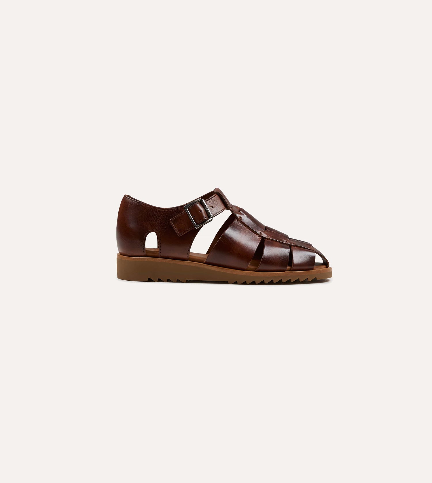 Paraboot Pacific Marron Brown Leather Sandal