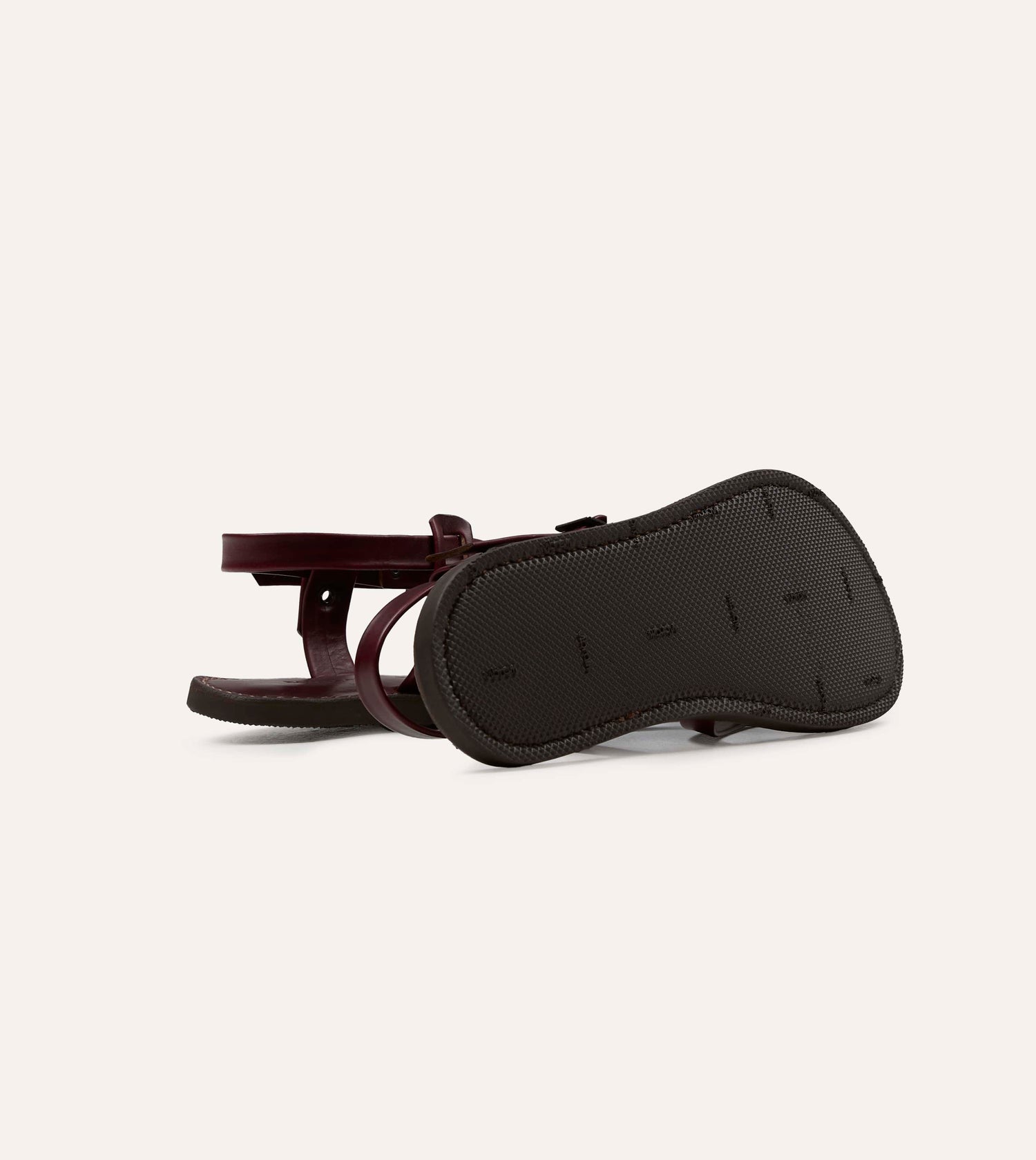 Kovalam Burgundy Leather One Strap Sandal