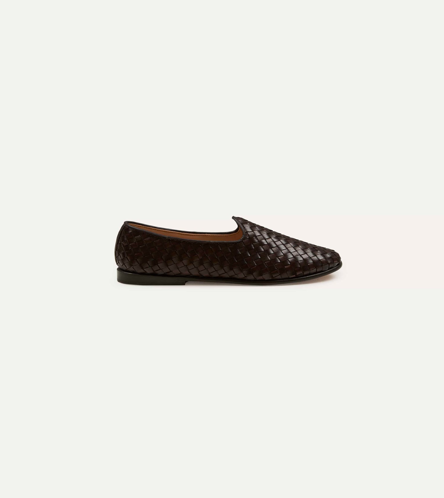 Sabah for Drake's Brown Woven Leather Bolo Shoe