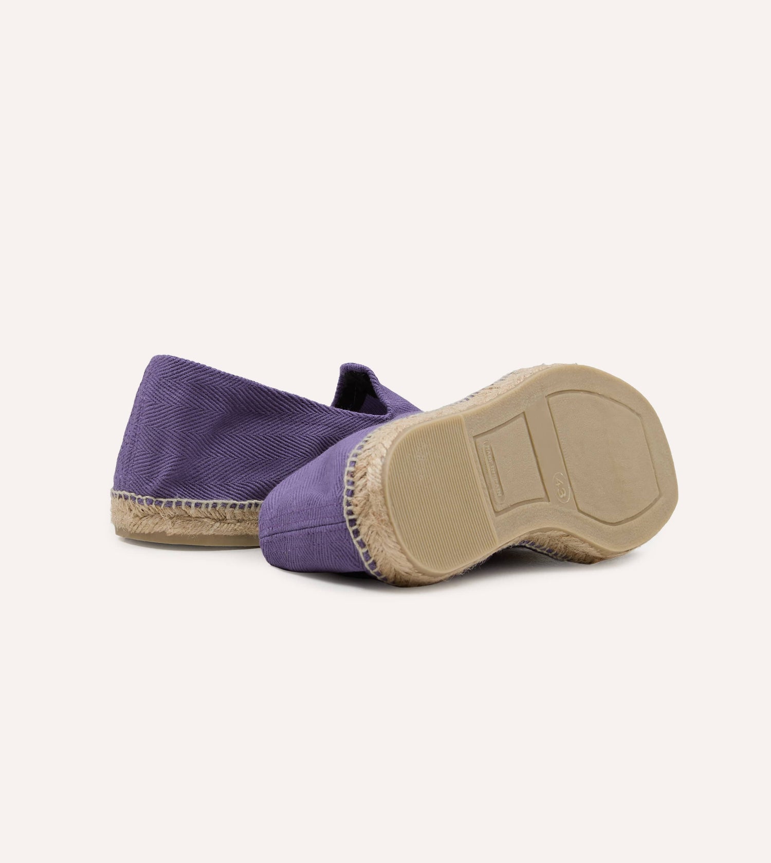 Purple Herringbone Cotton Espadrilles