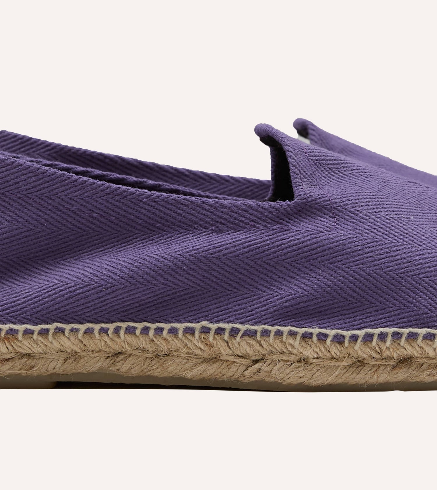 Purple Herringbone Cotton Espadrilles