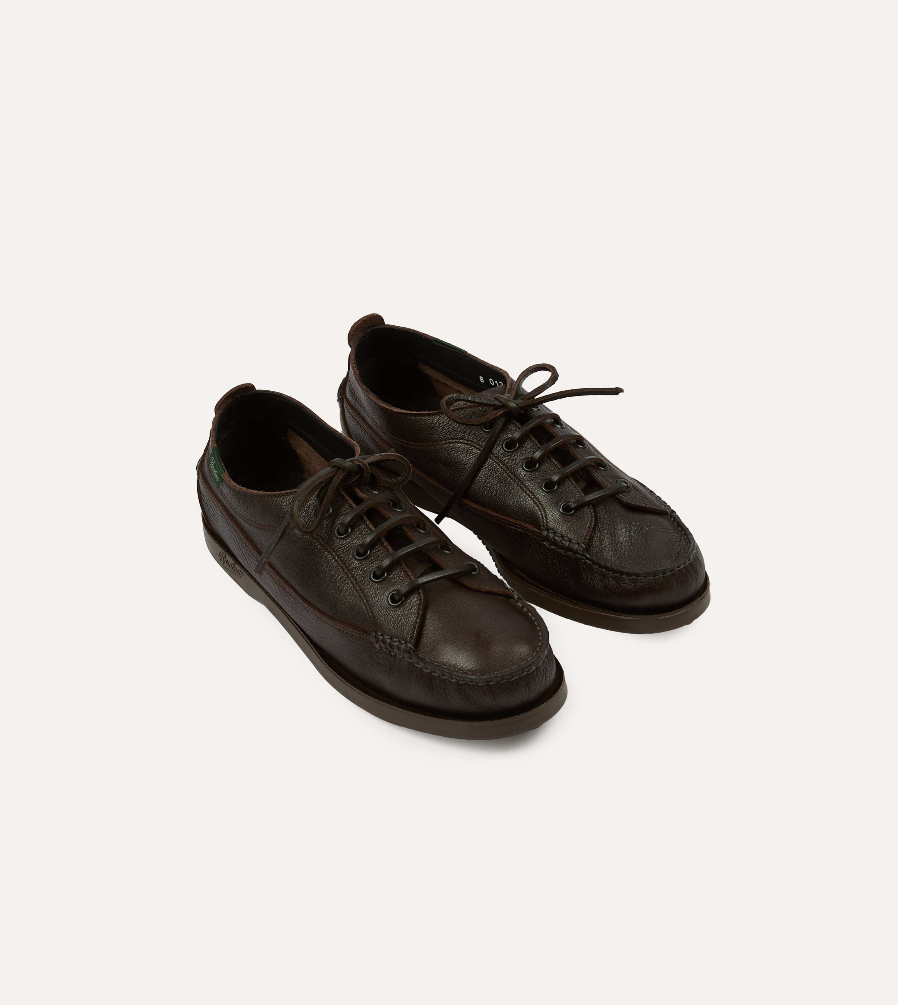 Paraboot for Drake's Malibu Brown Deer Leather Boat Shoe