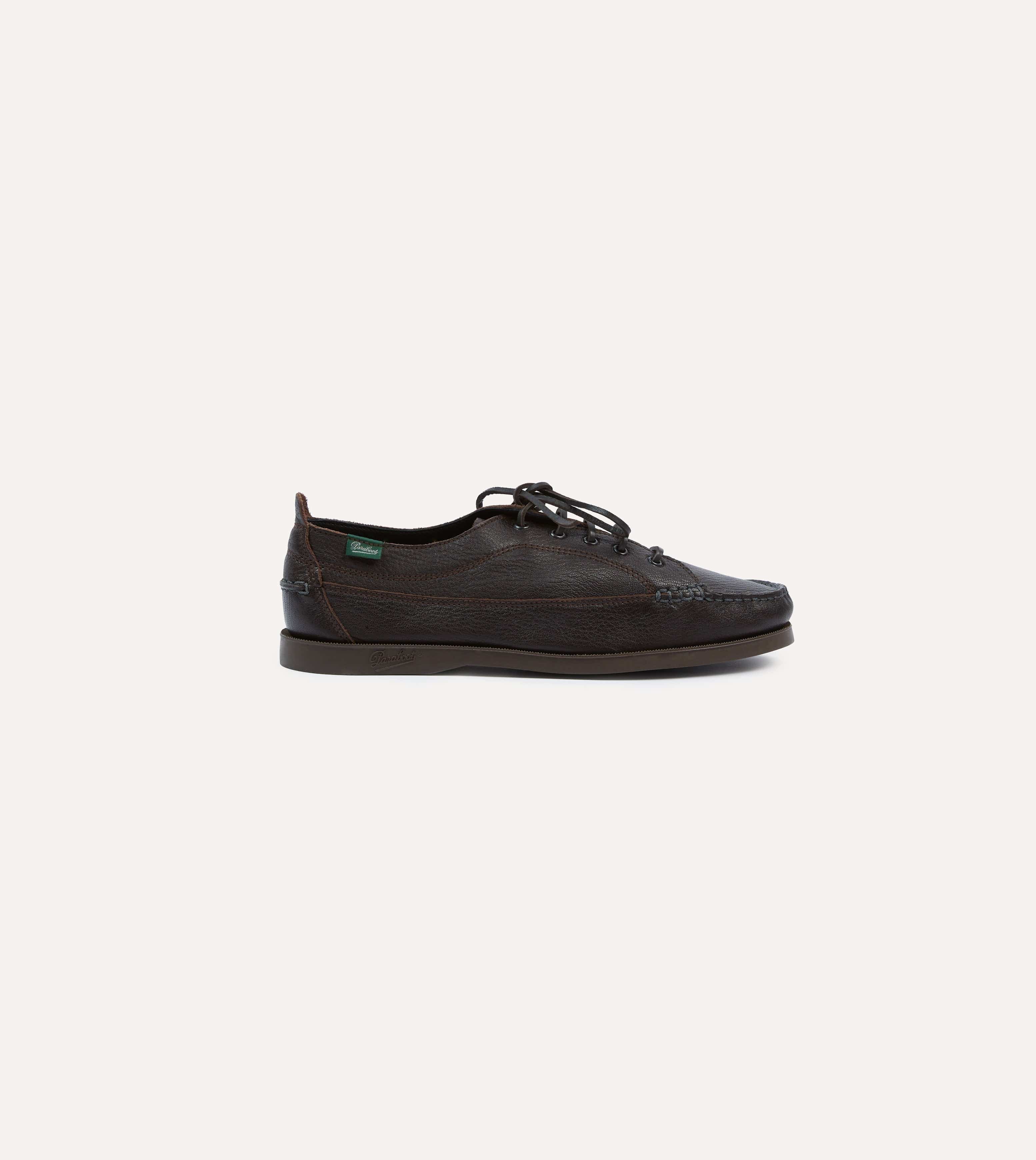 Paraboot for Drake's Malibu Brown Deer Leather Boat Shoe