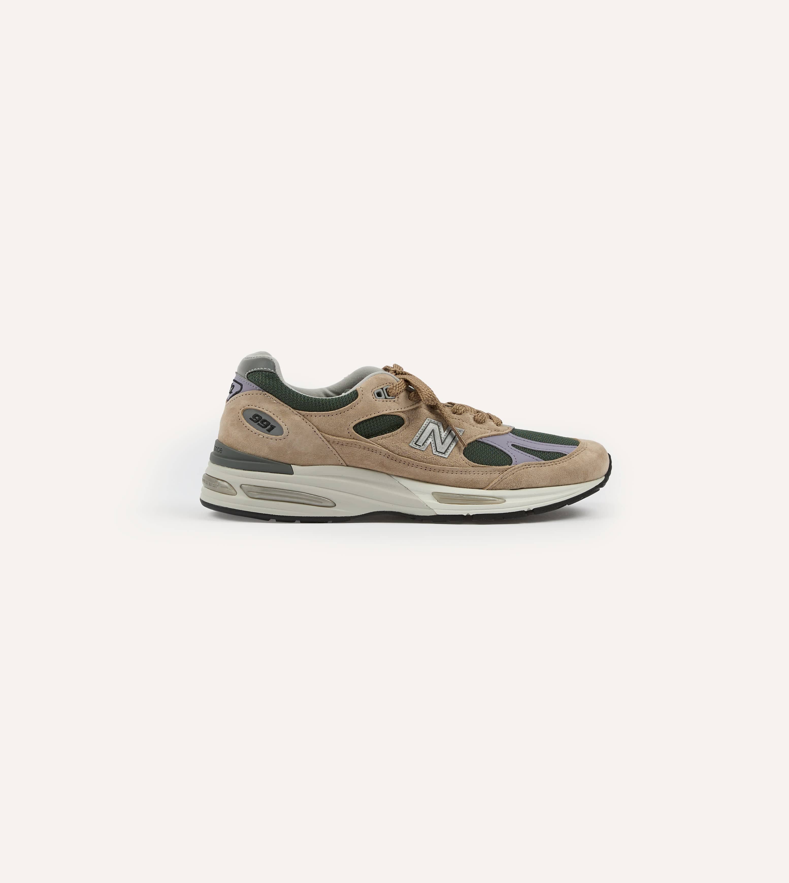 New Balance Tan 'Essentially Offbeat' Made in UK 991v2 Trainers