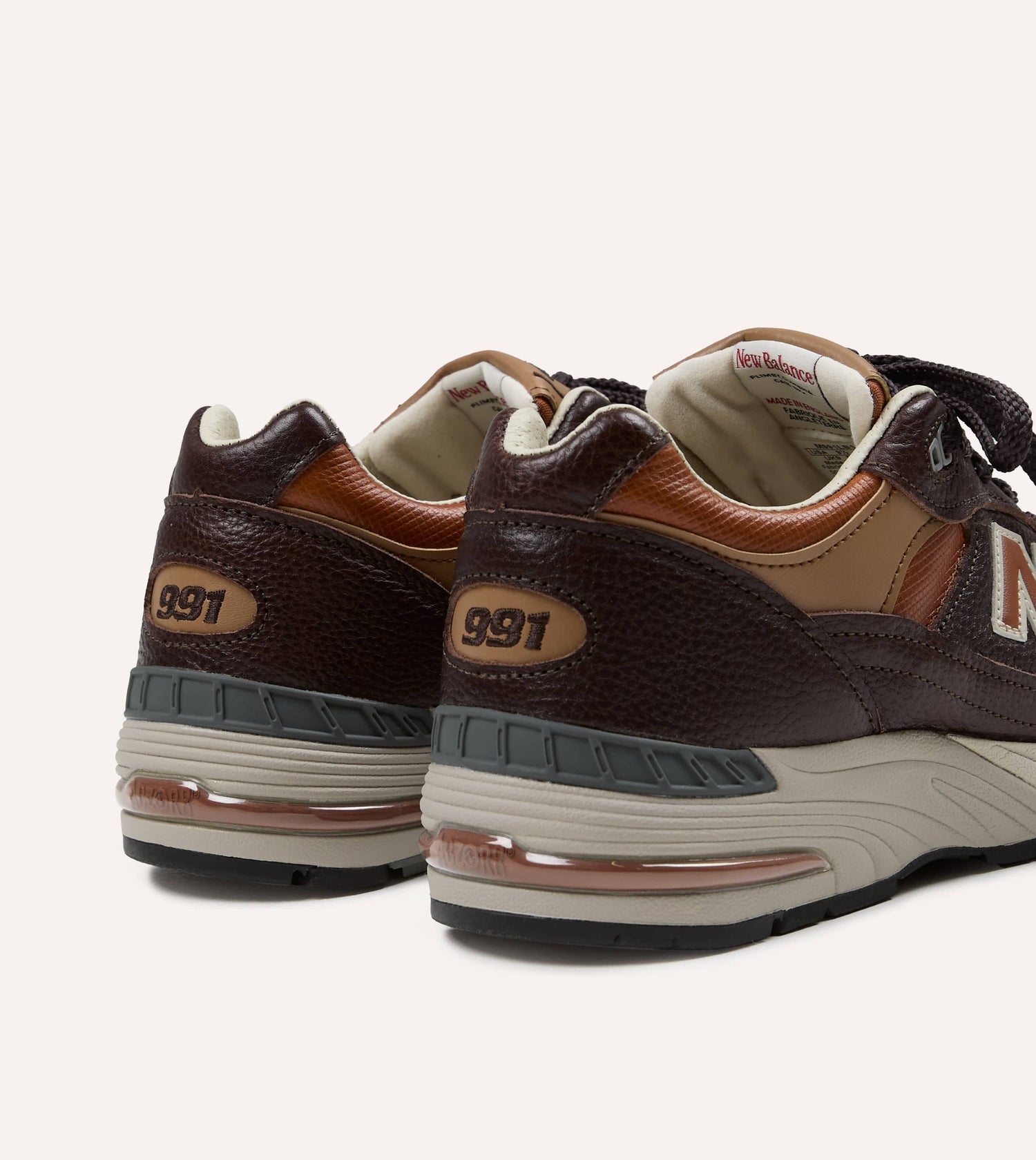 New Balance ‘Luxury Leather’ Chocolate Plum and Caramel Made in UK 991v1 Trainers