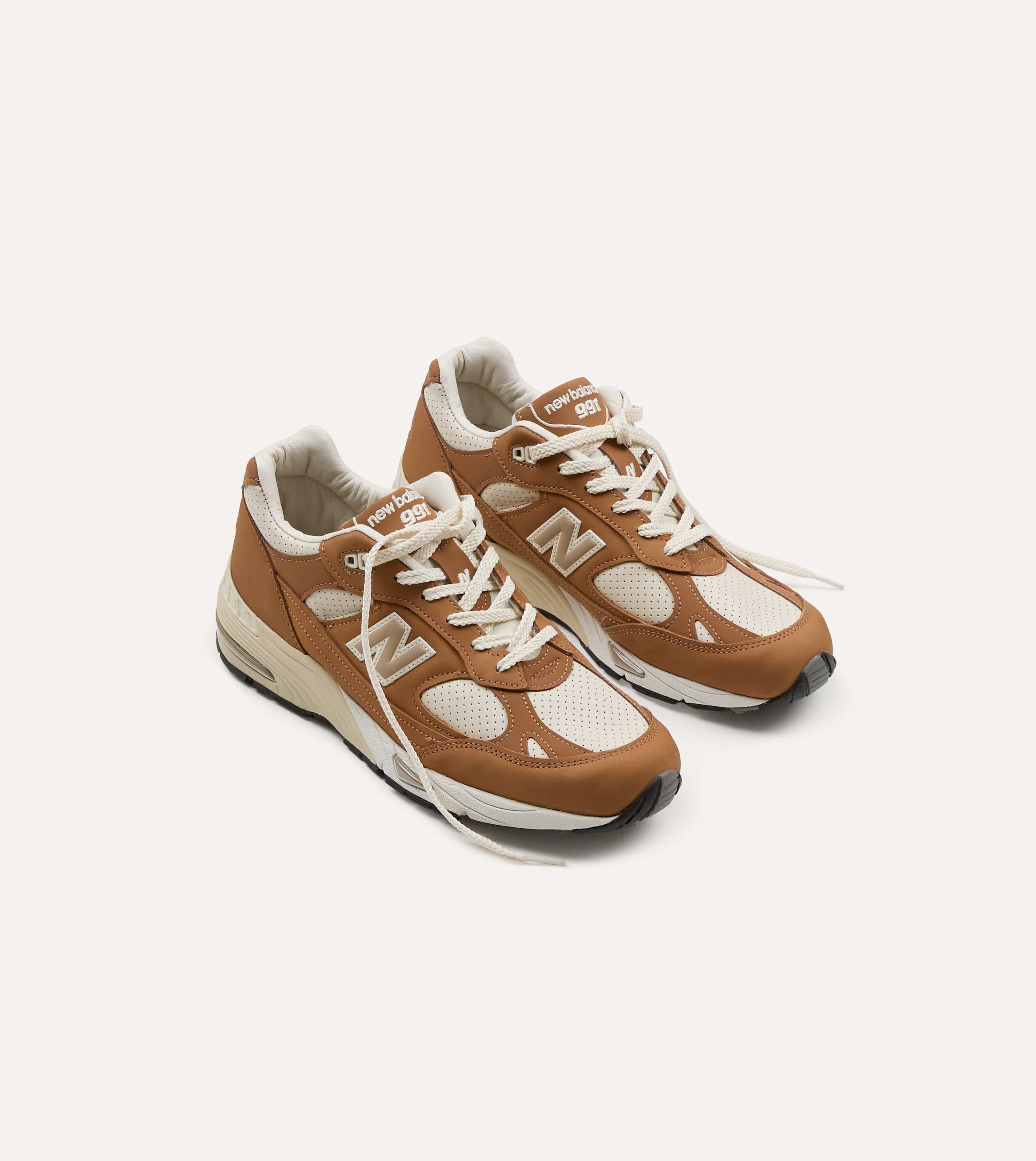 New Balance 'Luxe Nubuck' Chipmunk and Birch Made in UK 991v1