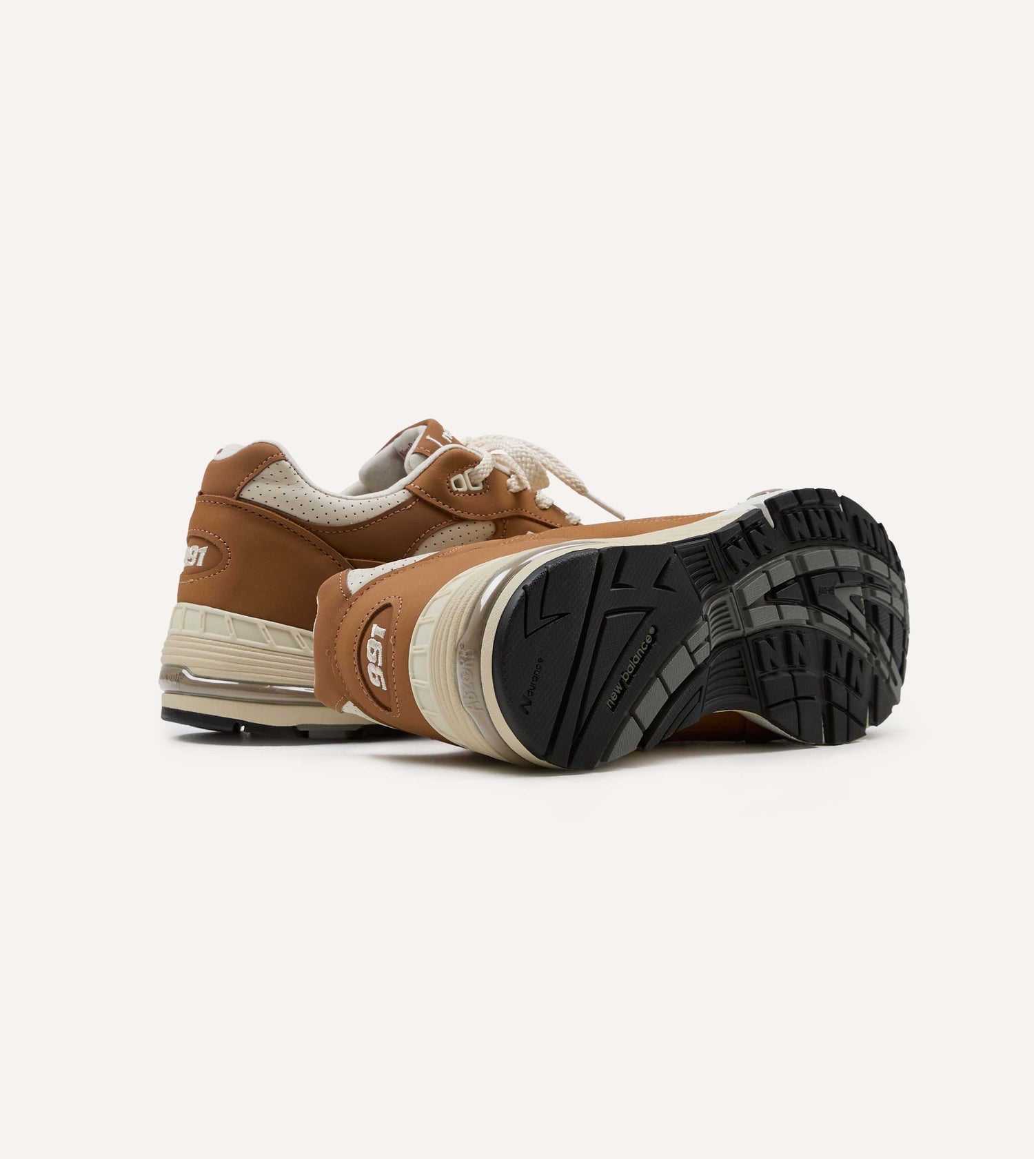 New Balance 'Luxe Nubuck' Chipmunk and Birch Made in UK 991v1 Trainers
