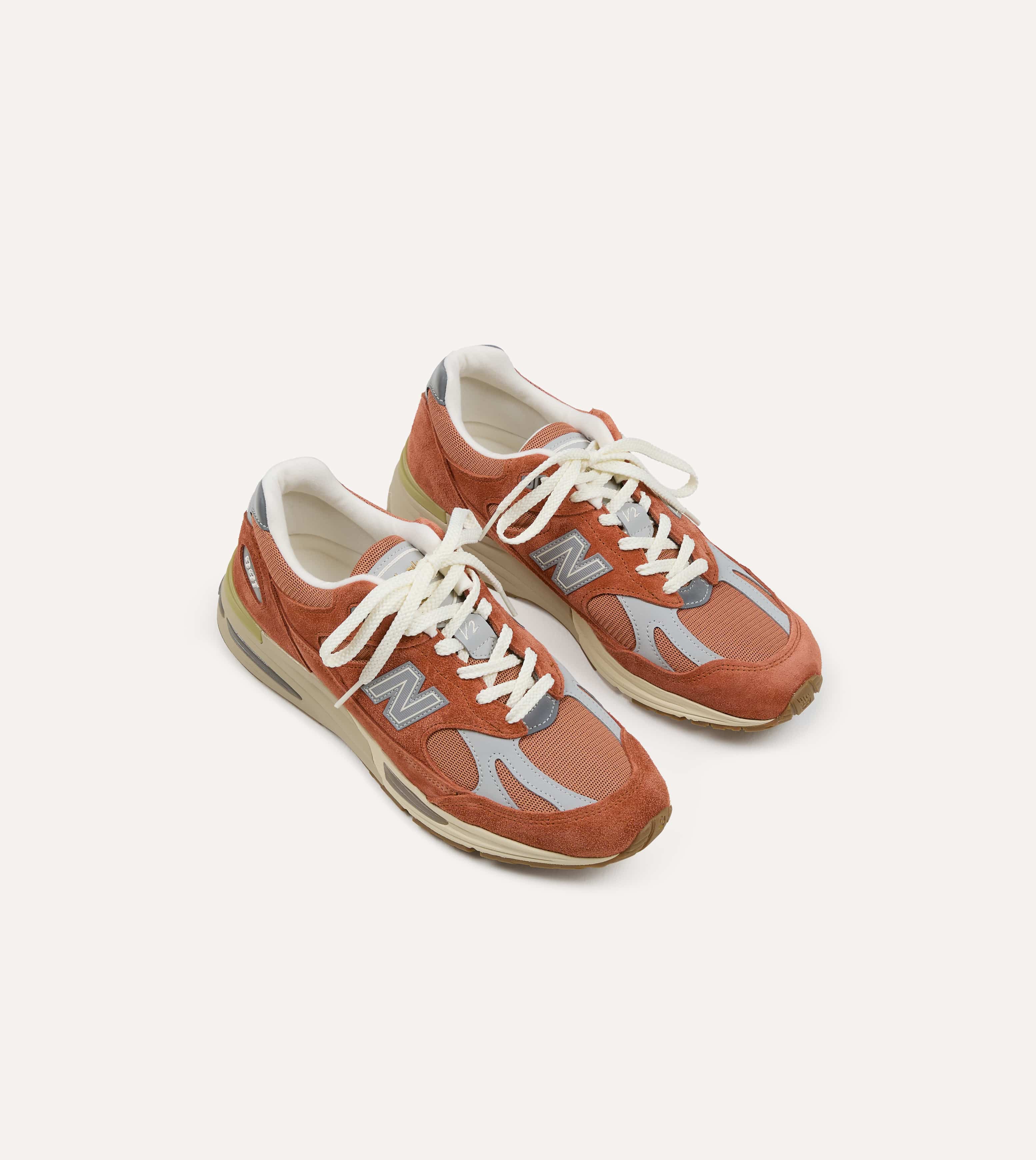 New Balance 'Vintage Sports’ Clay and Sienna Orange Made in UK 991v2 Trainers