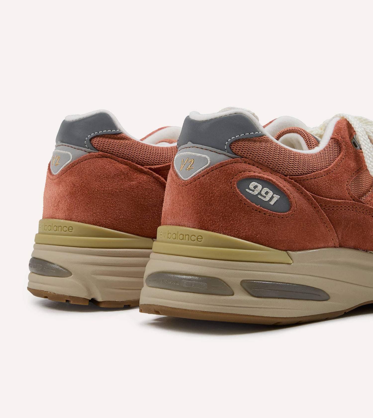 New Balance 'Vintage Sports’ Clay and Sienna Orange Made in UK 991v2 Trainers