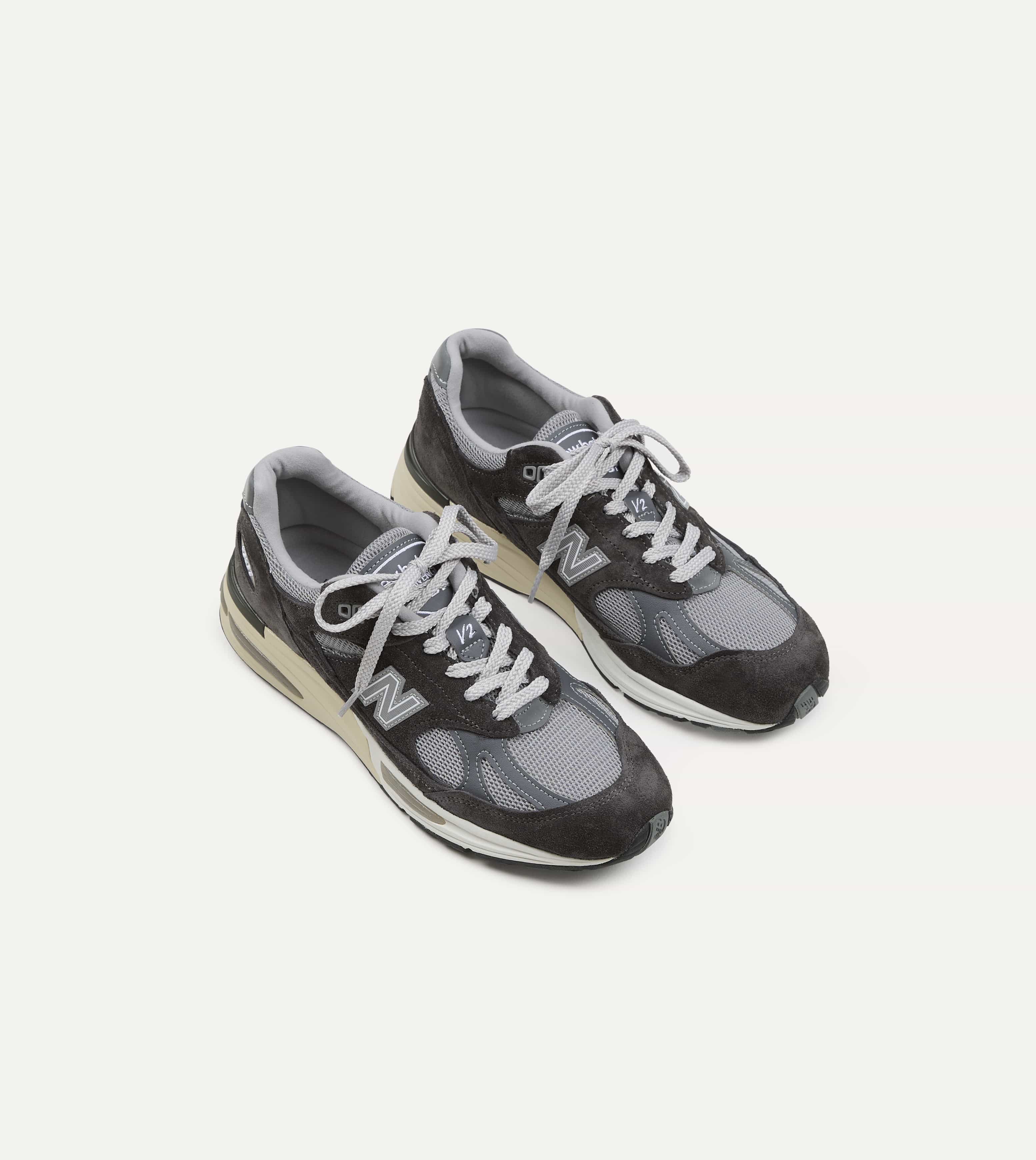 New Balance 'Elevated Essentials' Alloy Grey and Smoked Pearl Made in UK 991v2 Trainers