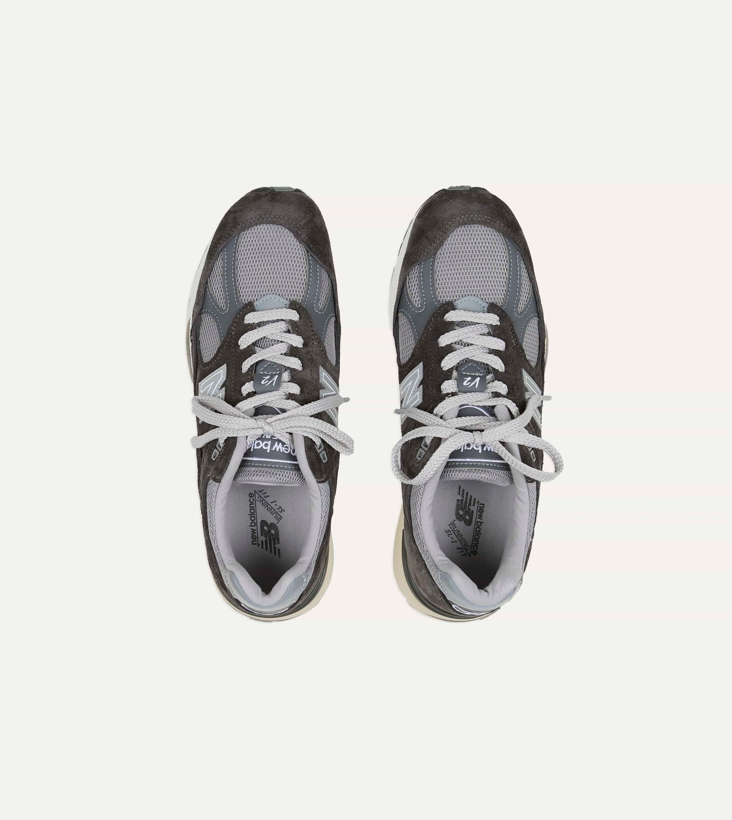 New Balance 'Elevated Essentials' Alloy Grey and Smoked Pearl Made in UK 991v2 Trainers