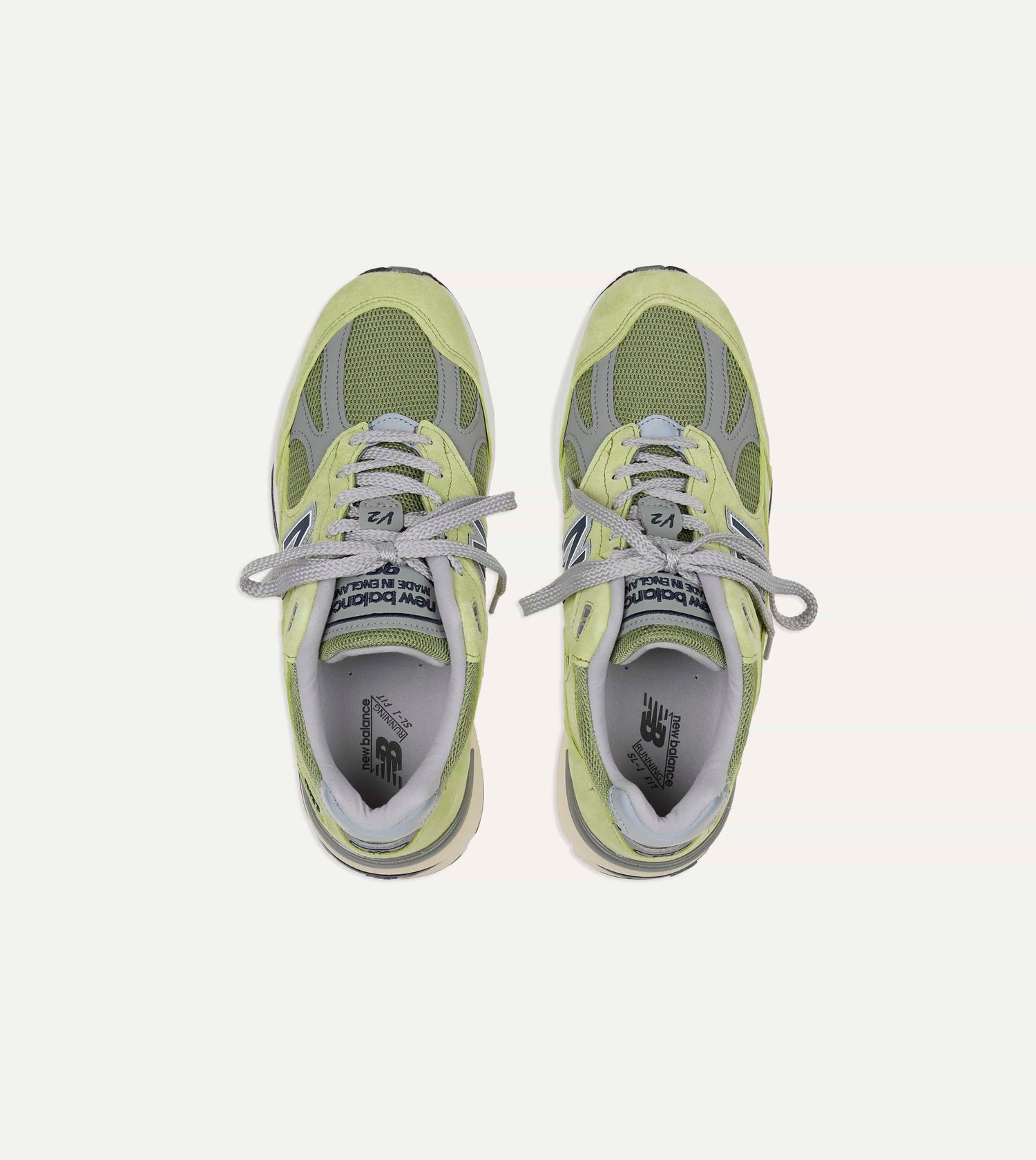 New Balance 'Summer Brights’ Green Banana Made in UK 991v2 Trainers