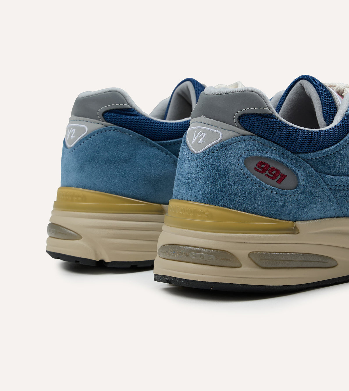 New Balance 'Vintage Sports' Blue Steel Made in UK 991v2 Trainers