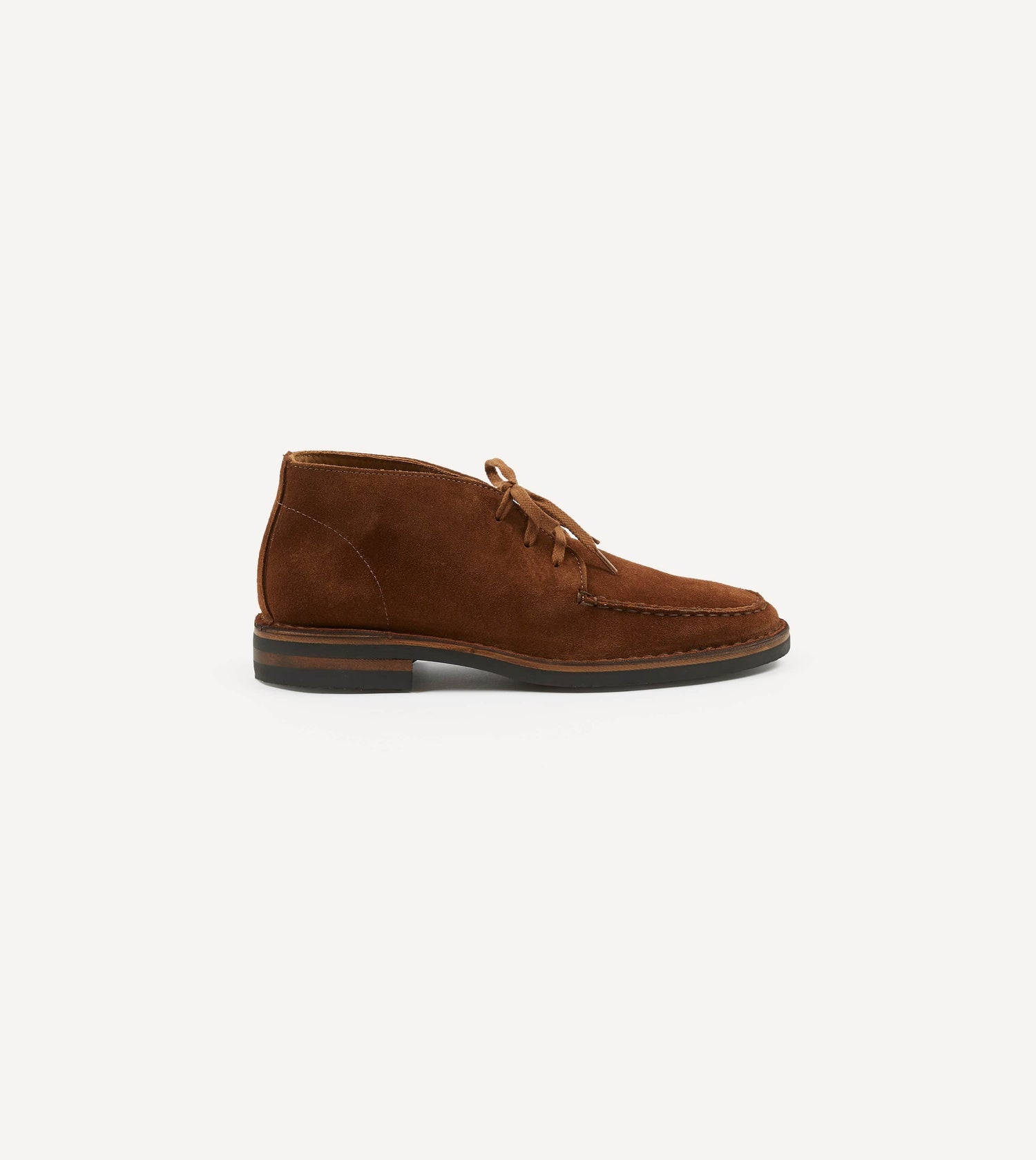 Crosby Moc-Toe Chukka Boot Light Brown Roughout Suede with Rubber Sole