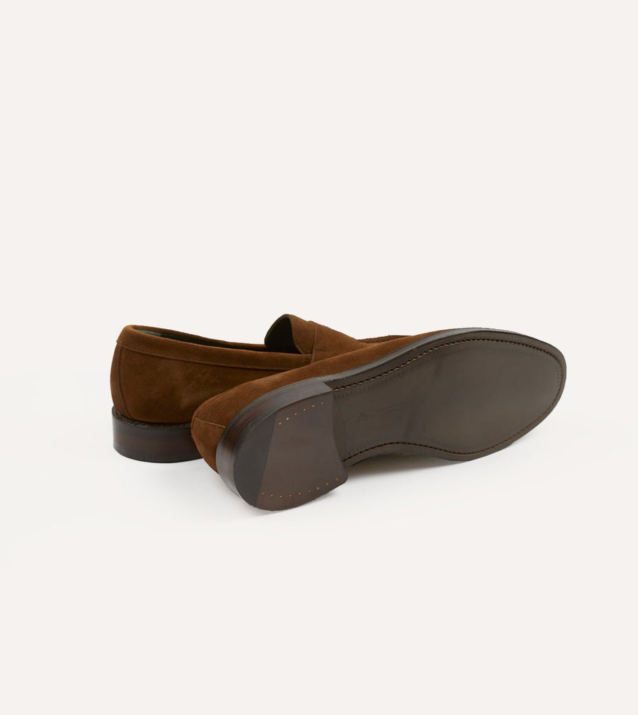 Snuff Suede Charles Goodyear Welted Penny Loafer