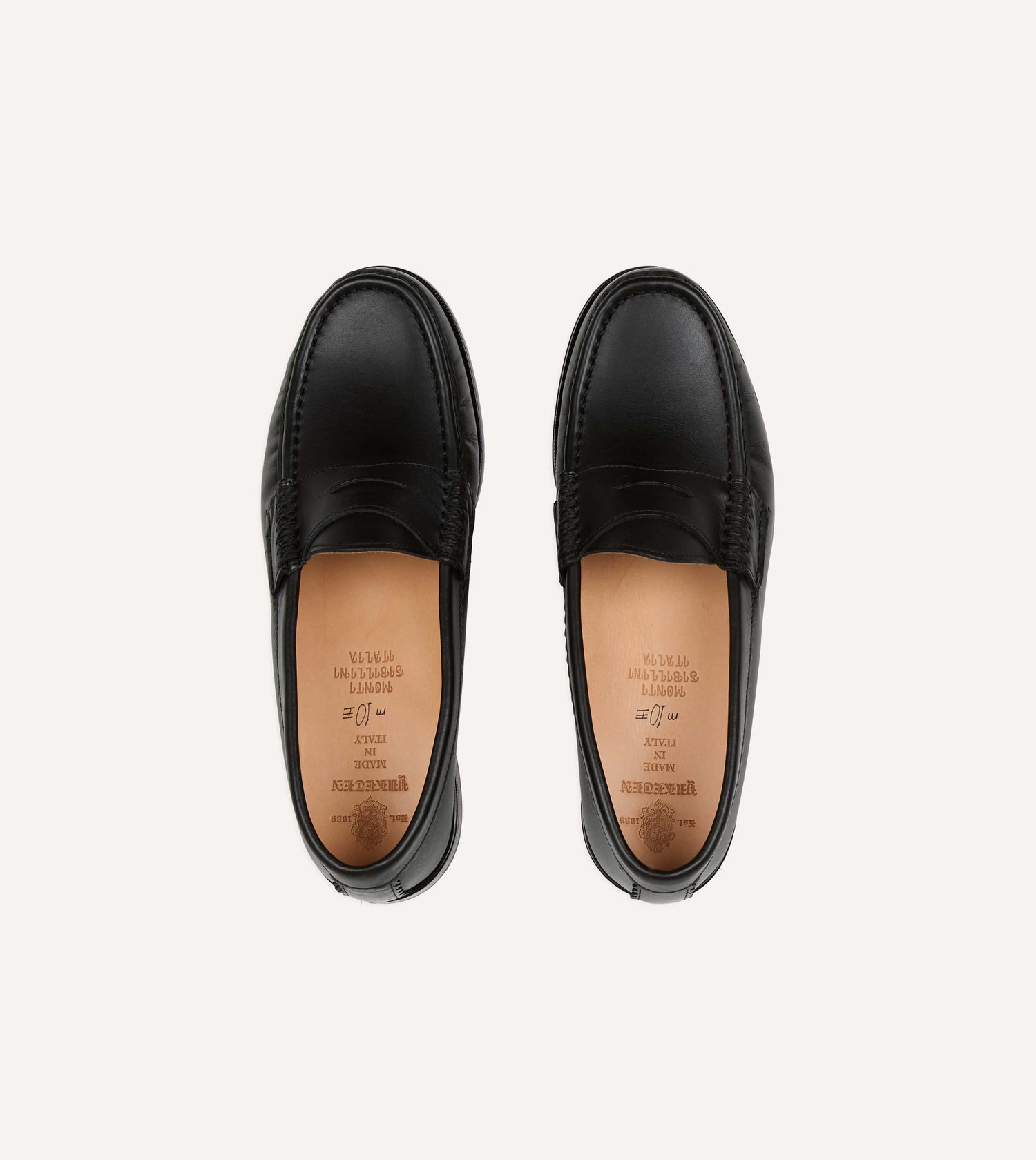 Yuketen Black Leather Rob's Loafer