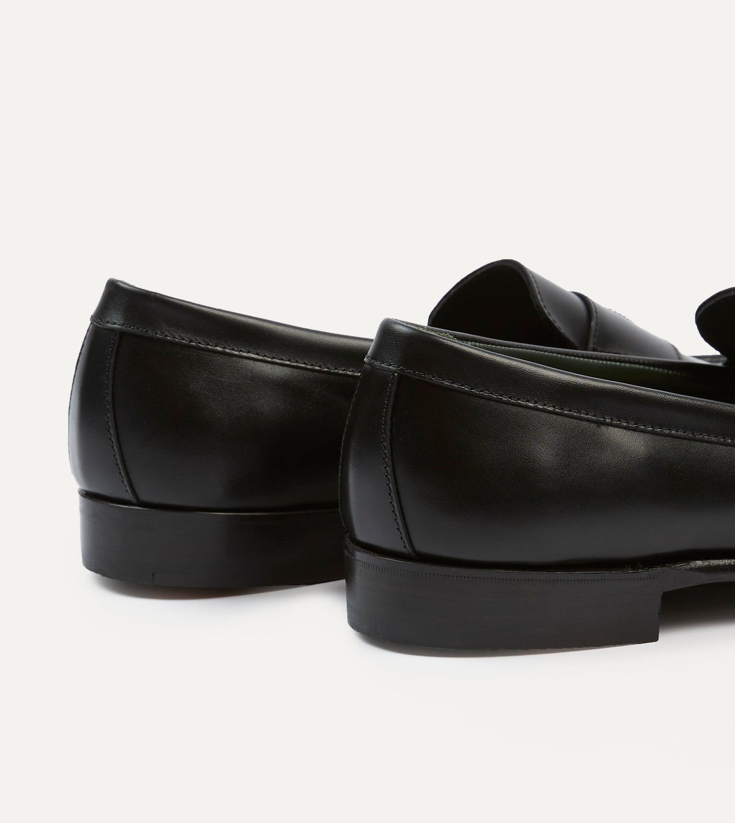 Black Calf Leather Charles Mk II Goodyear Welted Penny Loafer
