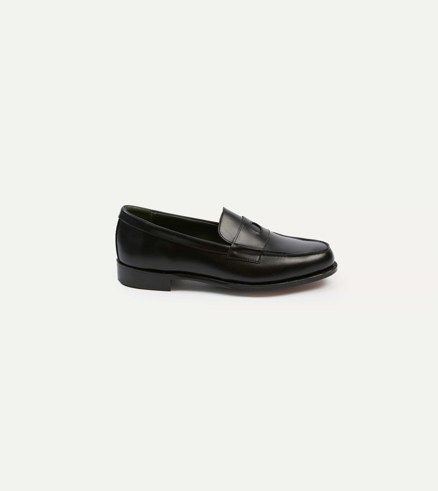 Black Calf Leather Charles Mk II Goodyear Welted Penny Loafer