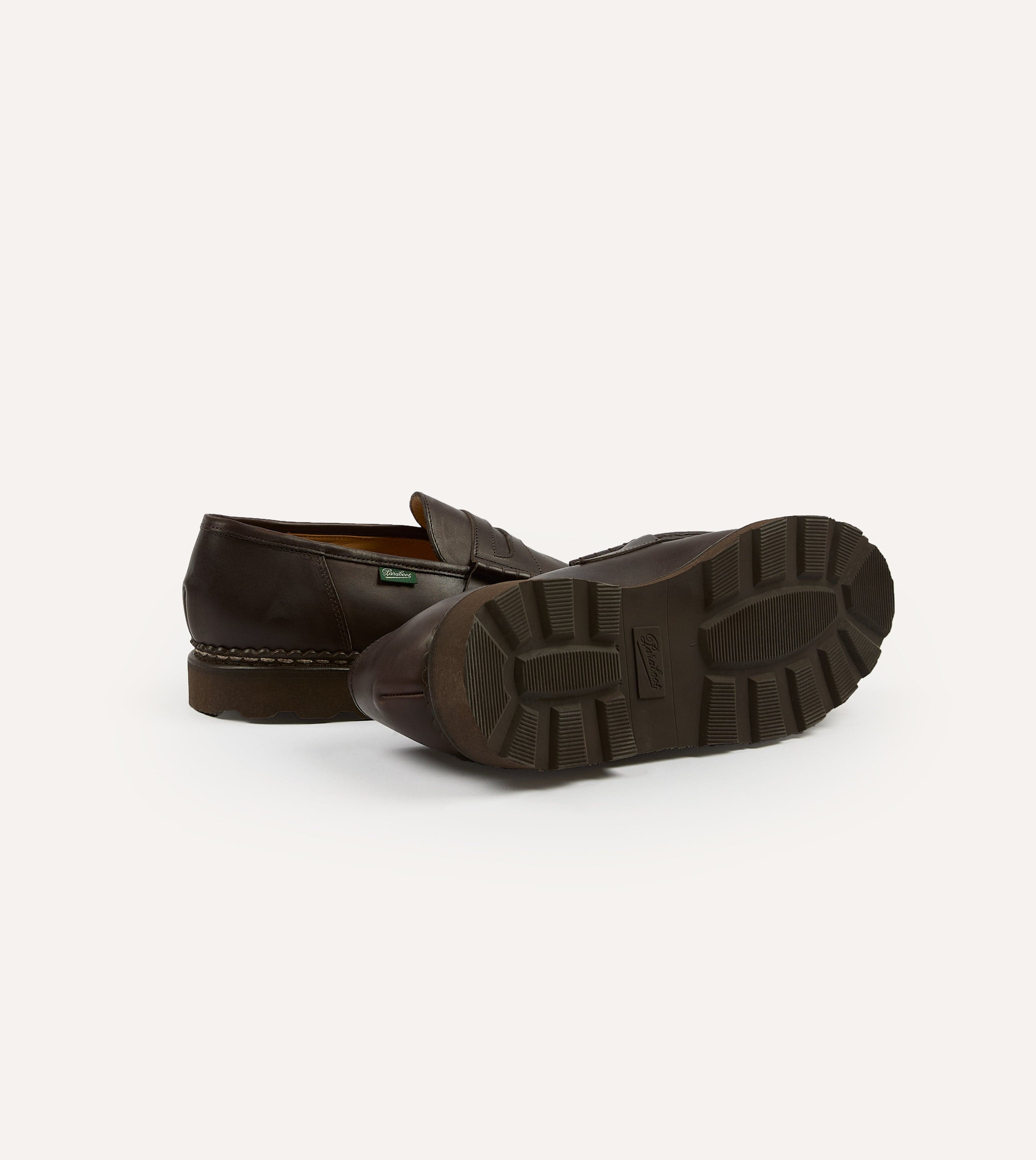 靴 paraboot REIMS 6 1/2 F Loafer Paraboot Reims Black Leather Loafer – Drakes US