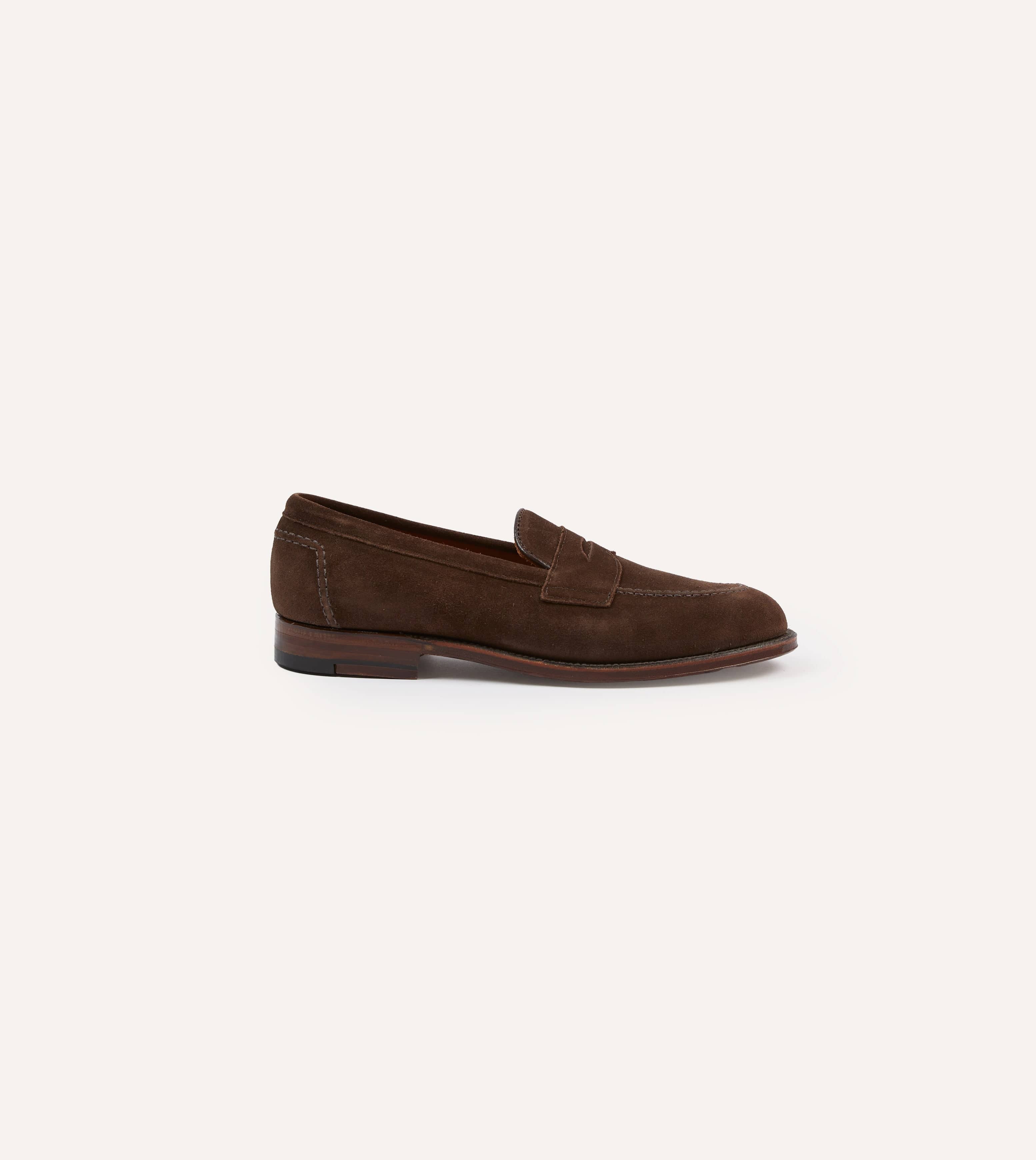 Alden Brown Suede Penny Loafer