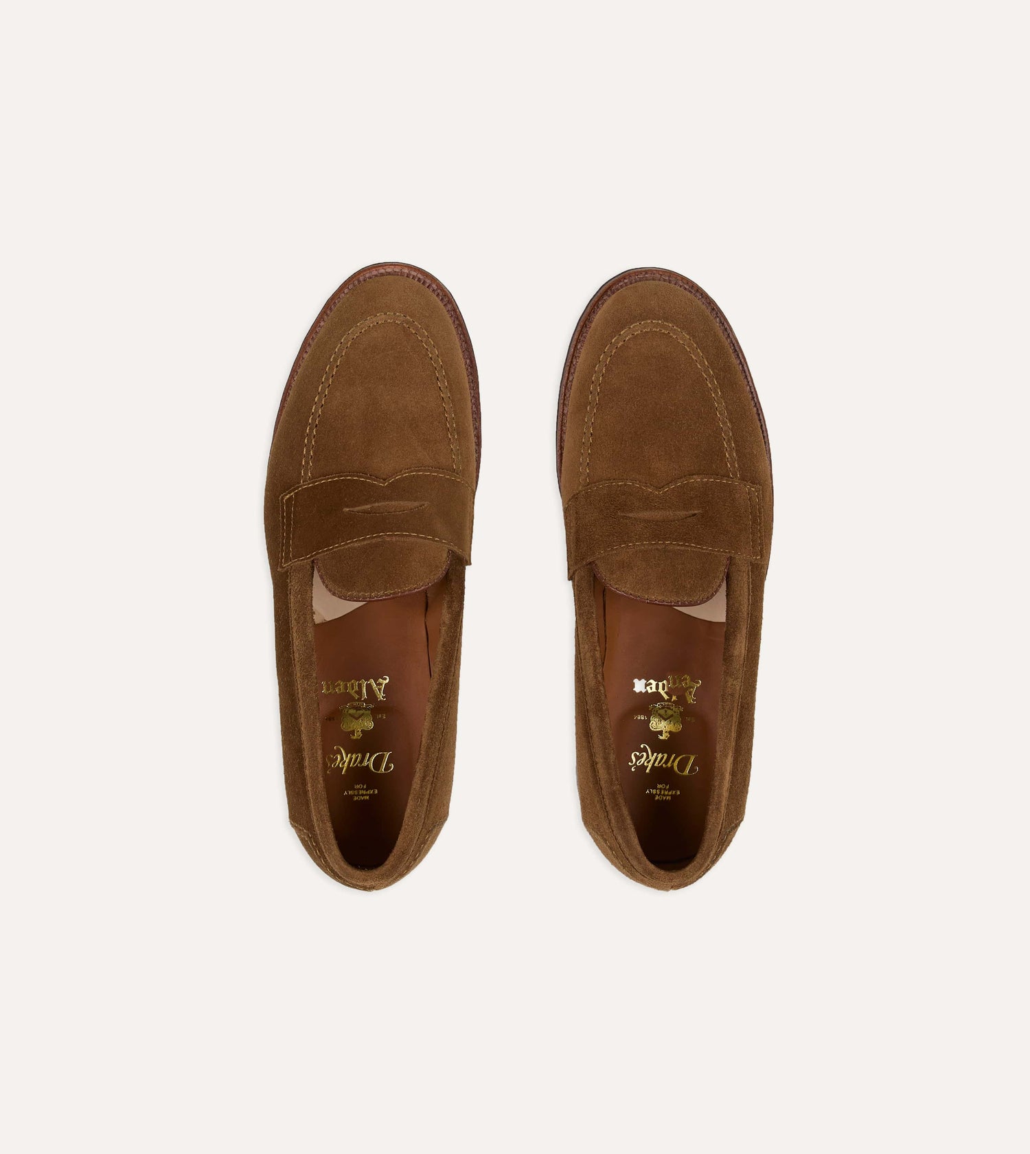 Alden Snuff Suede Penny Loafer