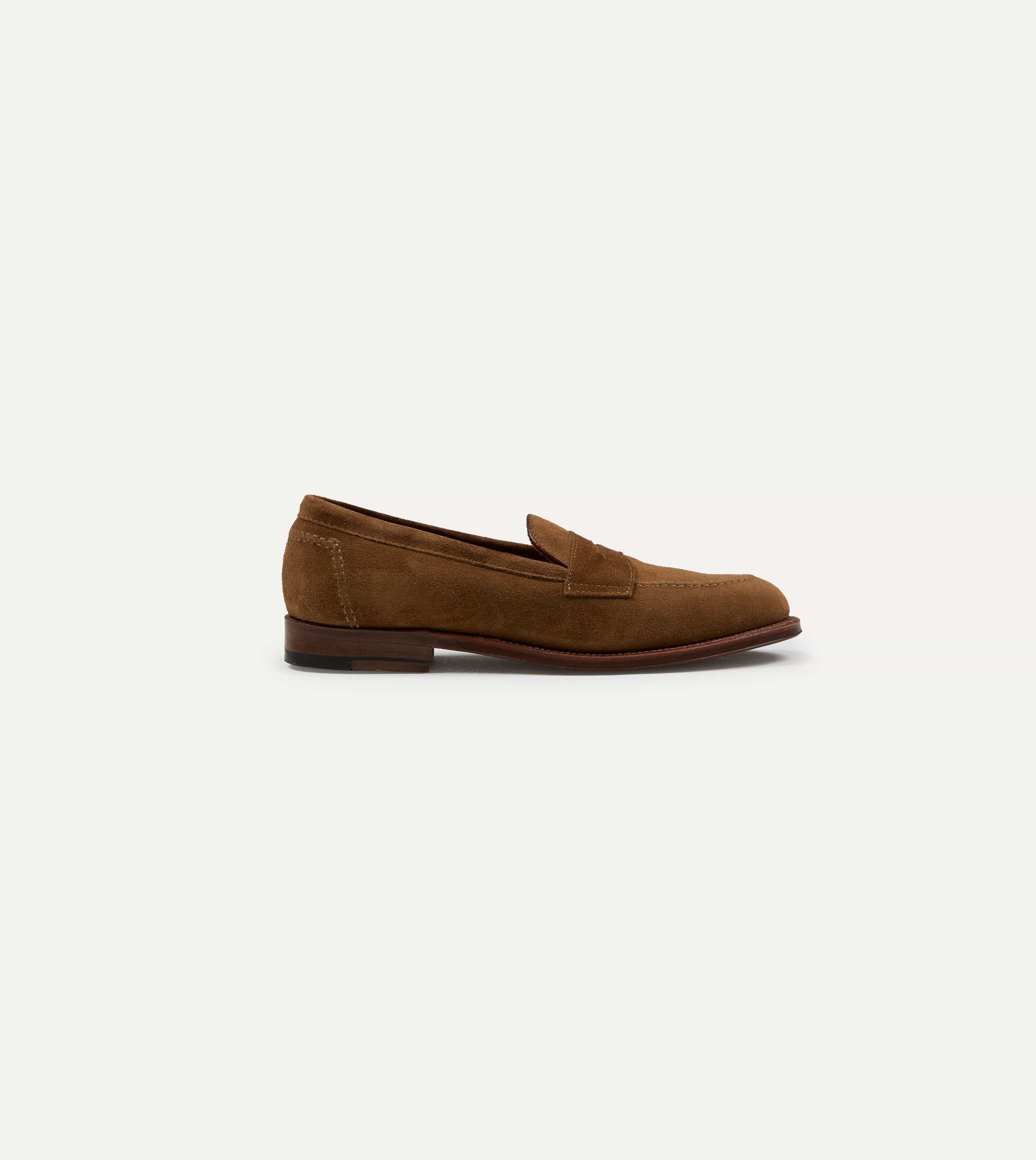 Alden Snuff Suede Penny Loafer
