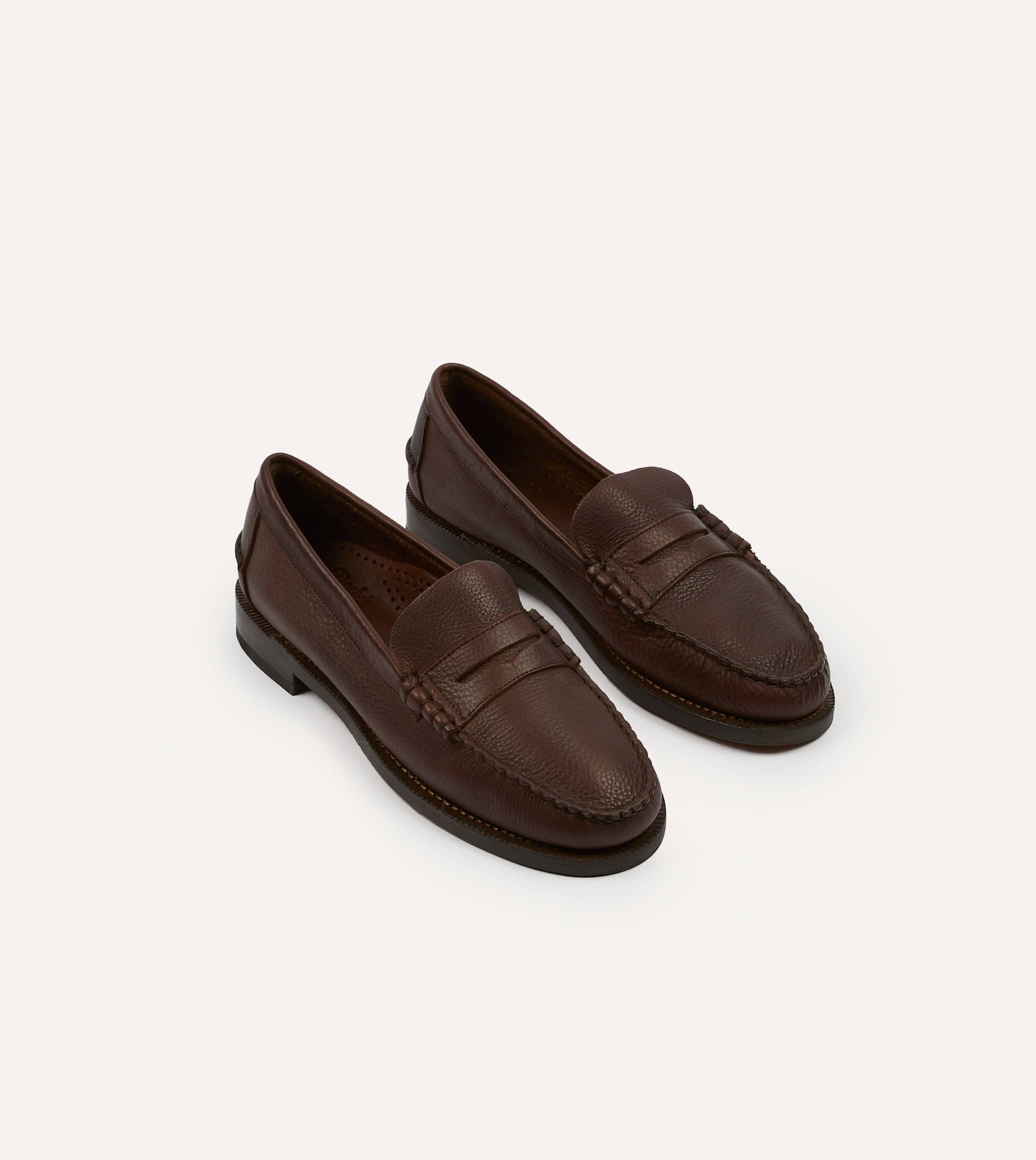 Drake's by Sebago Citysides Dan Bison Leather Loafer