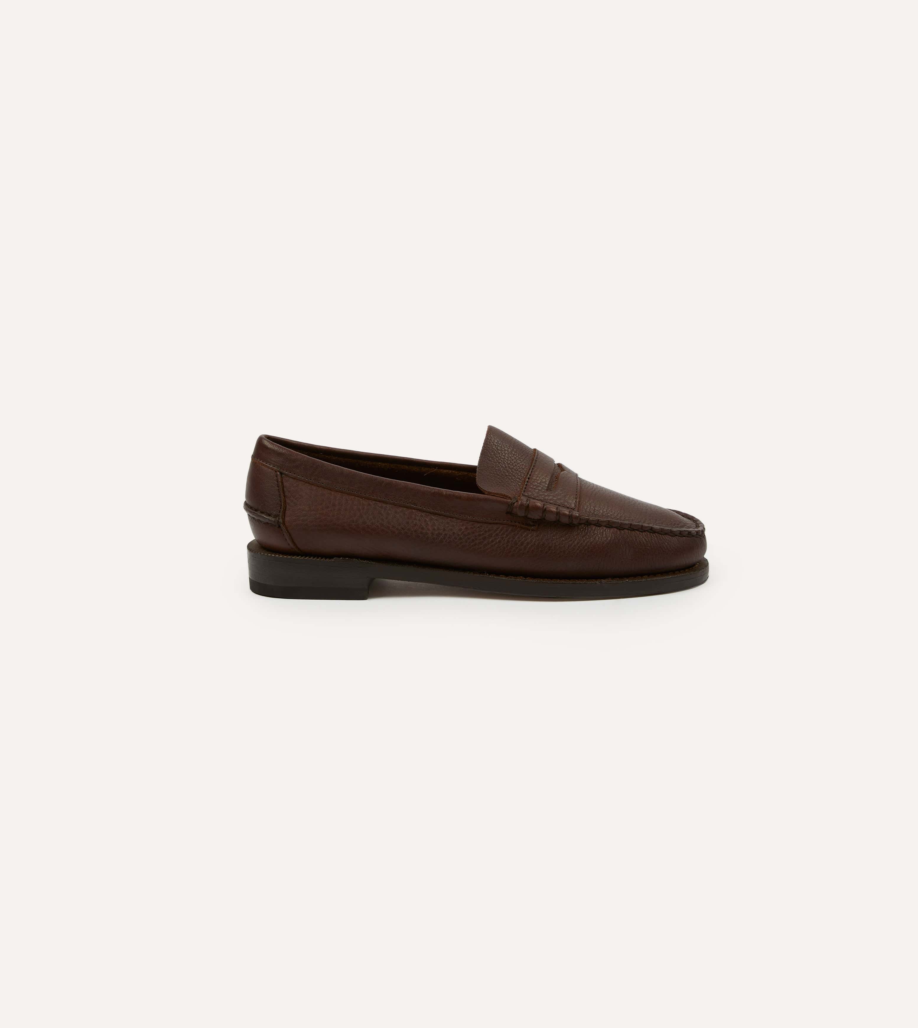Drake's by Sebago Citysides Dan Bison Leather Loafer