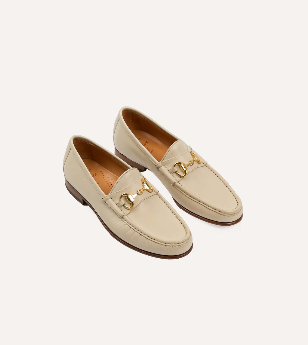 Yuketen Moc Ischia Ivory Leather Bit Loafer – Drakes