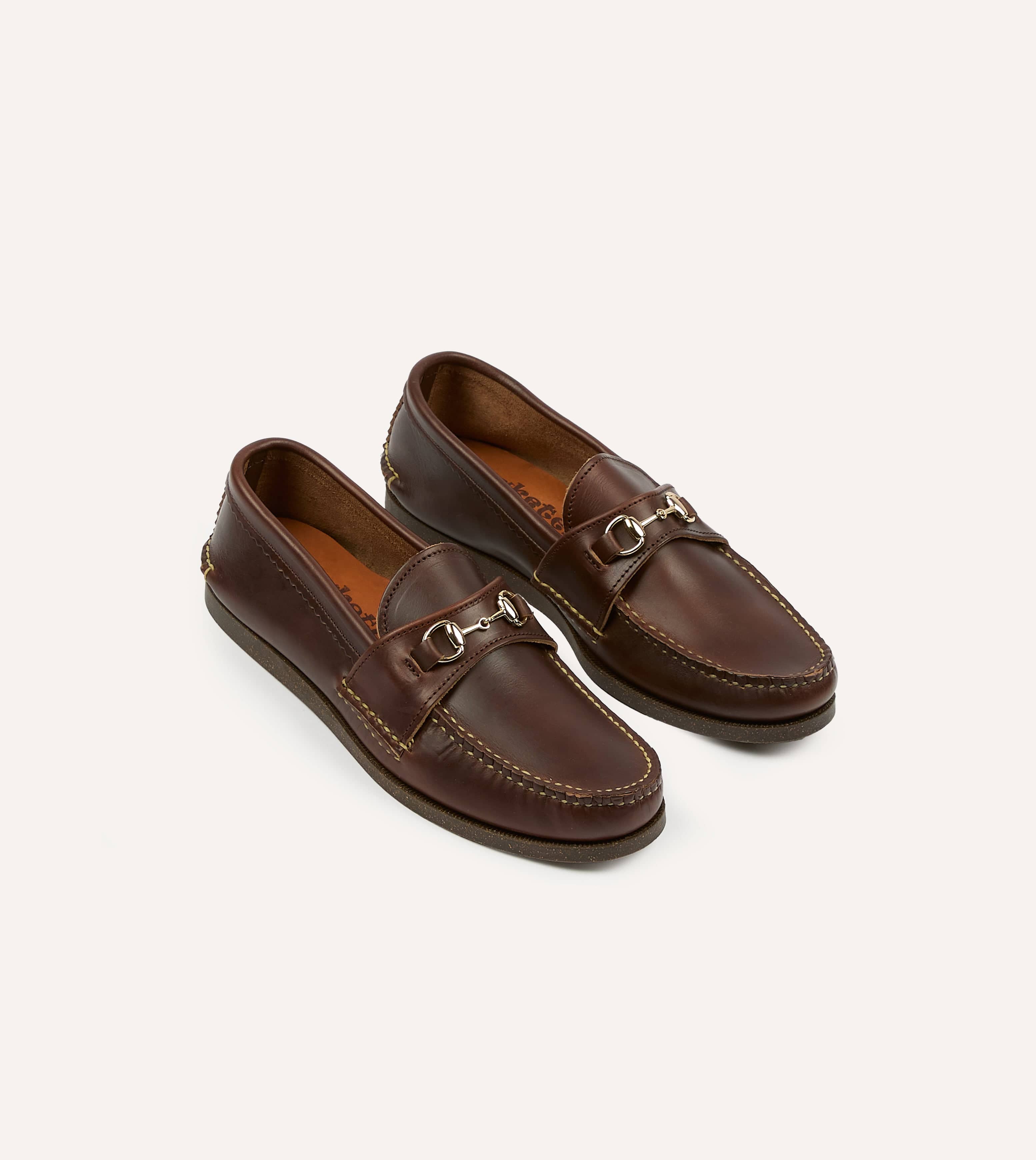 Yuketen Brown Leather Bit Loafer with Camp Sole