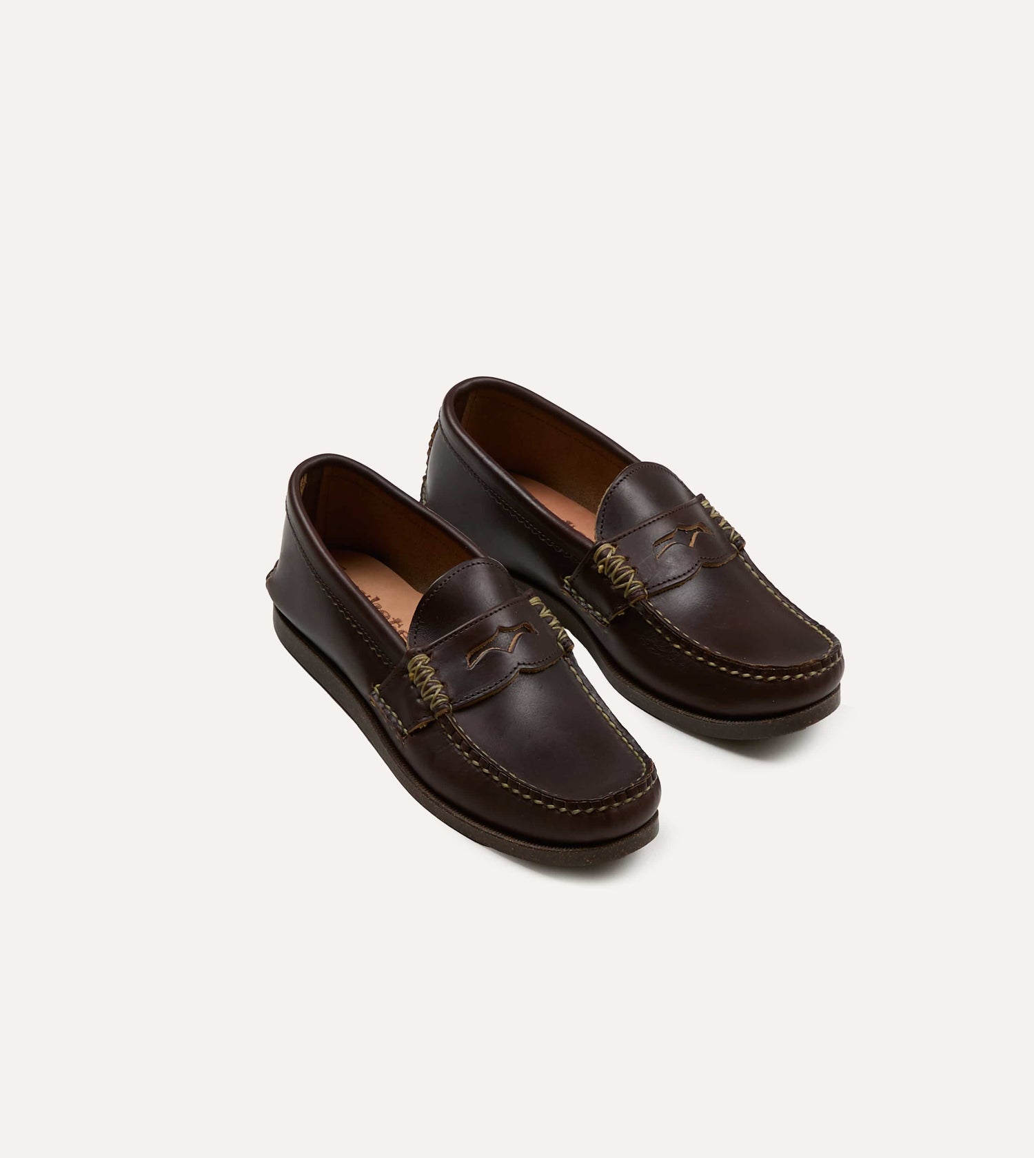 Yuketen Brown Loafer with Camp Sole