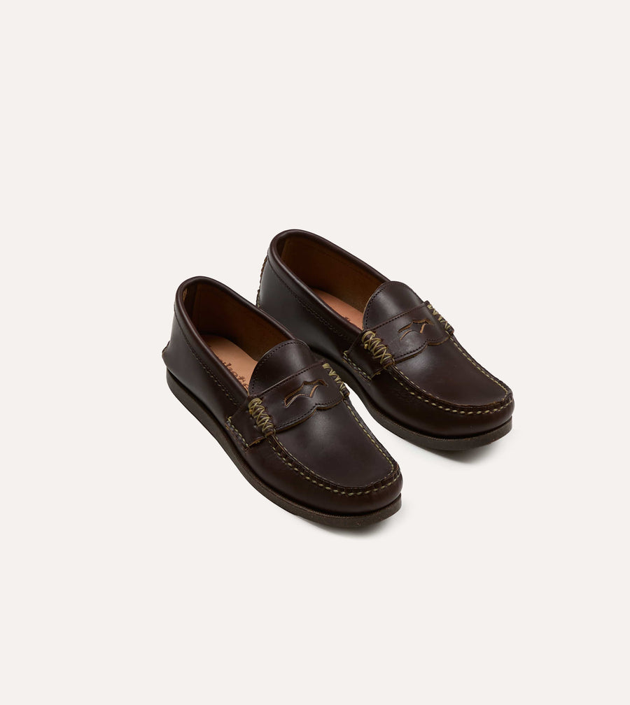 Yuketen Brown Loafer with Camp Sole