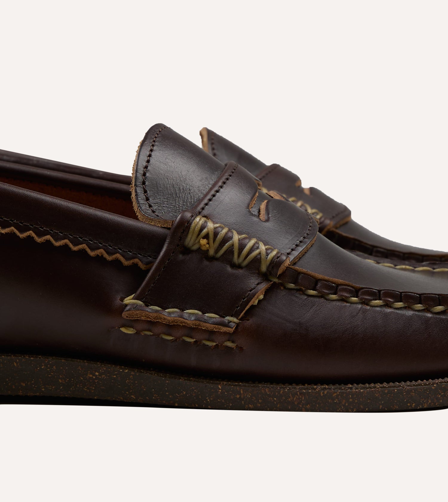 Yuketen Brown Loafer with Camp Sole