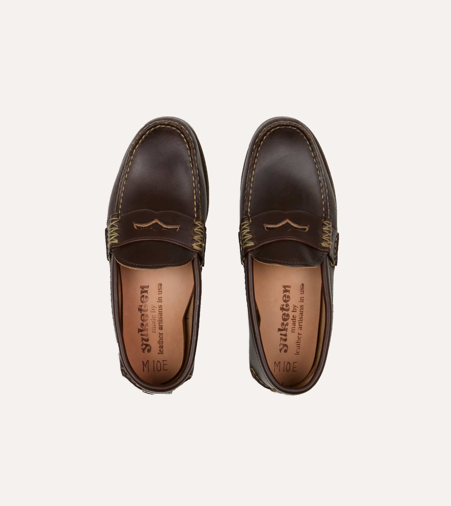 Yuketen Brown Loafer with Camp Sole
