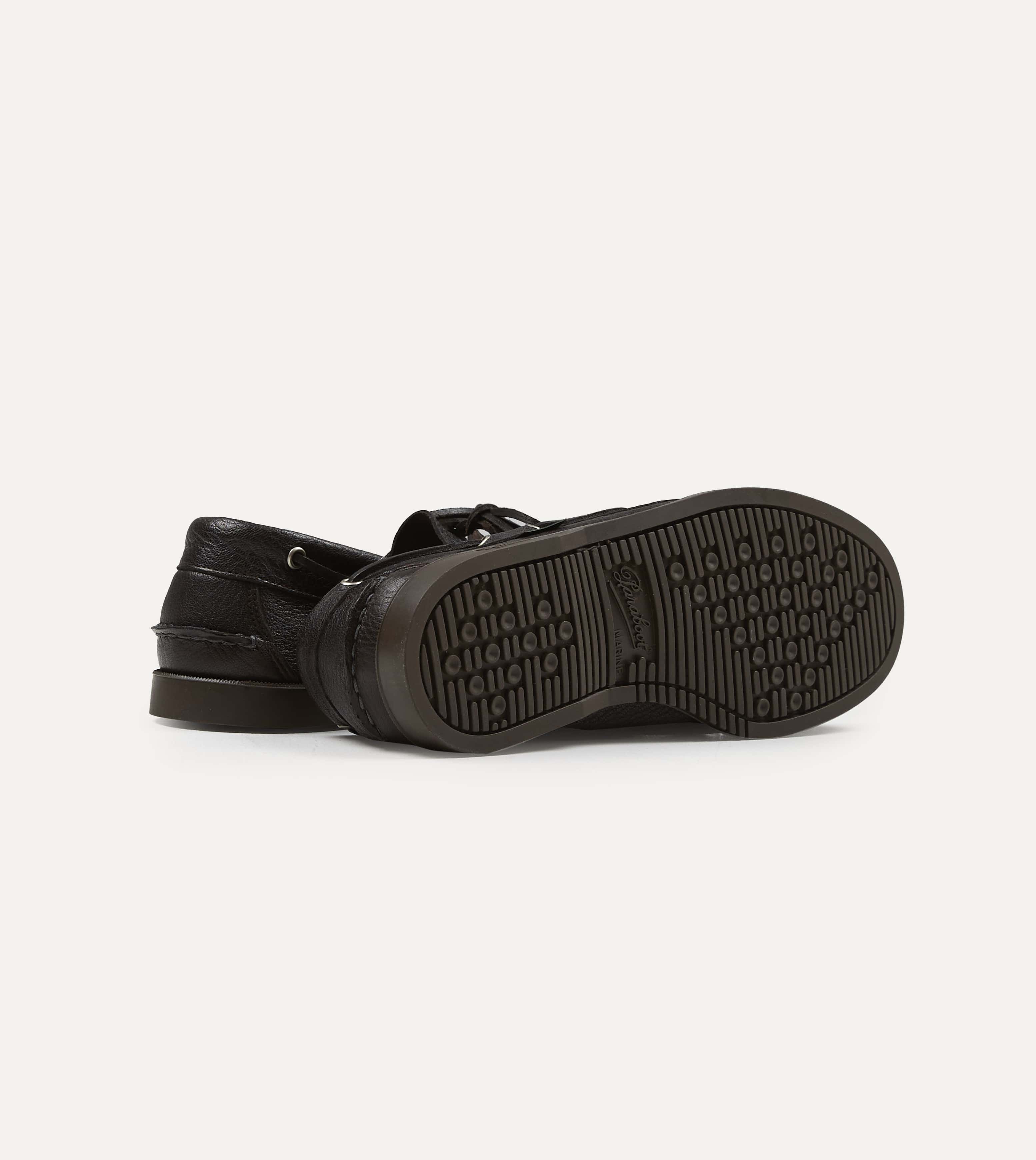 Paraboot Barth Brown Cerf Leather Boat Shoe – Drakes