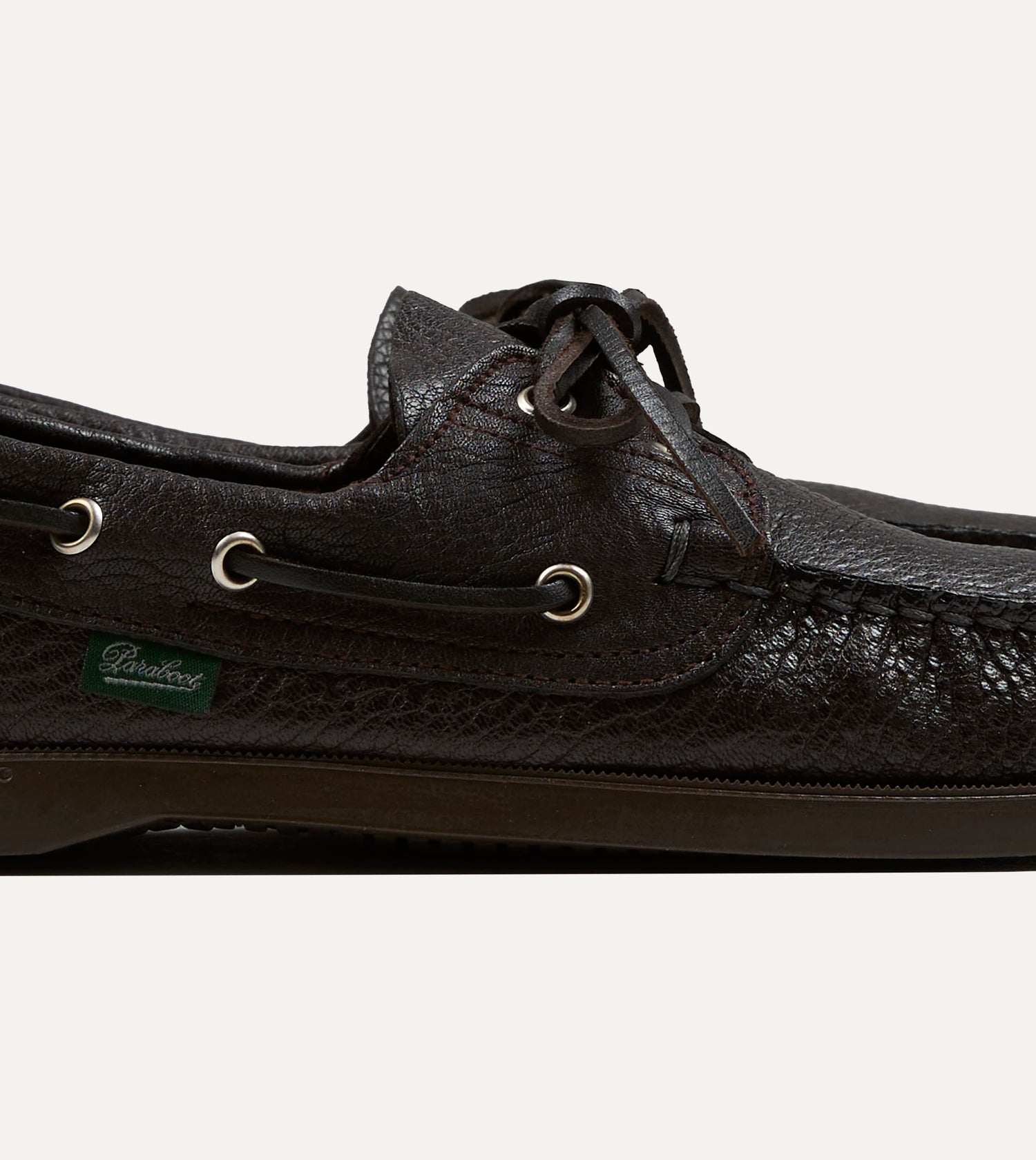 Paraboot Barth Brown Cerf Leather Boat Shoe