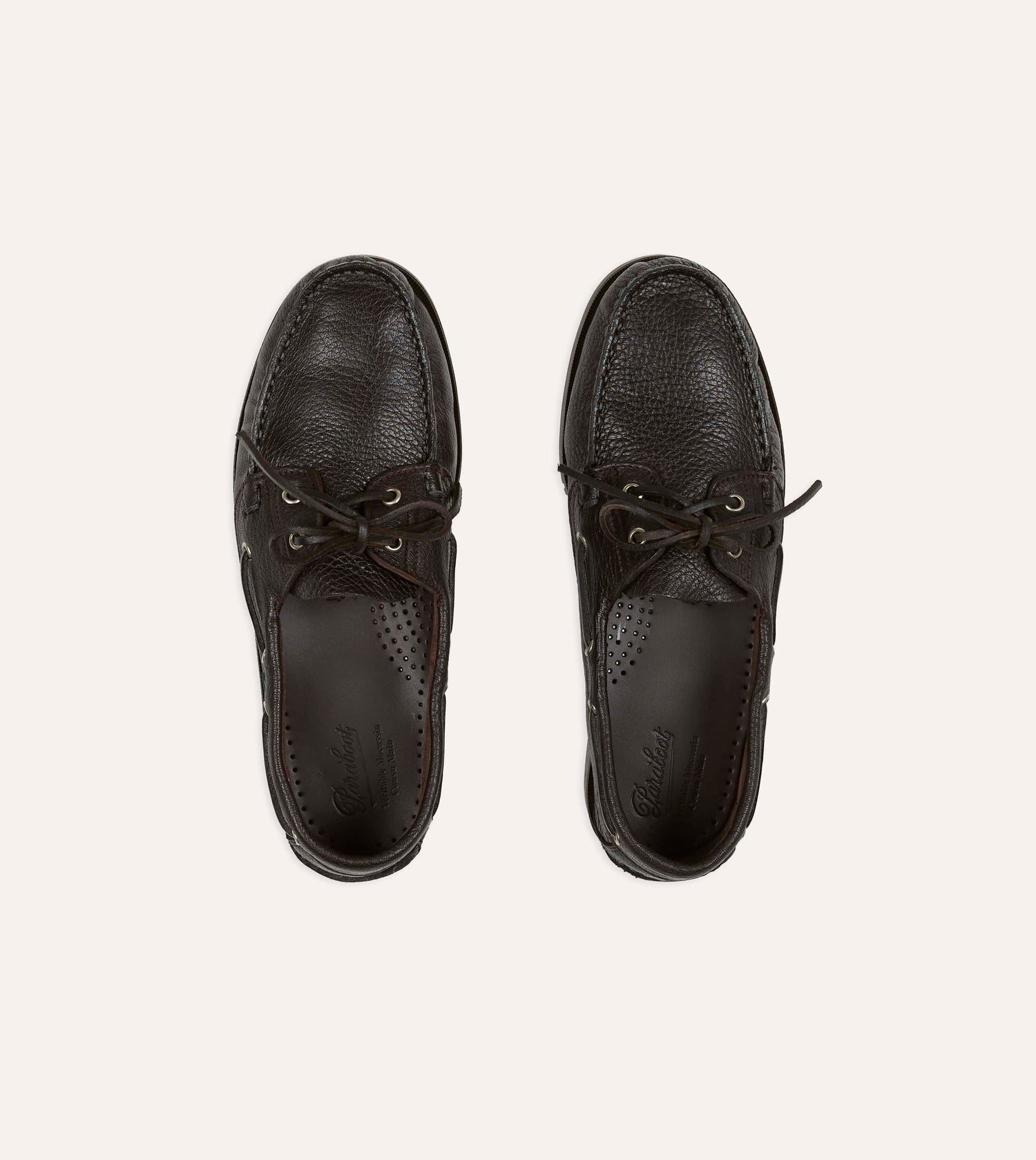 Paraboot Barth Brown Cerf Leather Boat Shoe