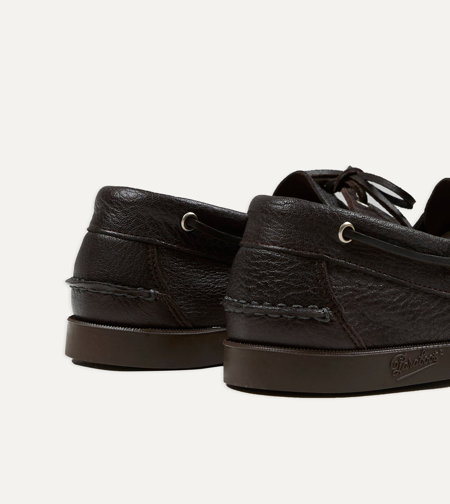 Paraboot Barth Brown Cerf Leather Boat Shoe