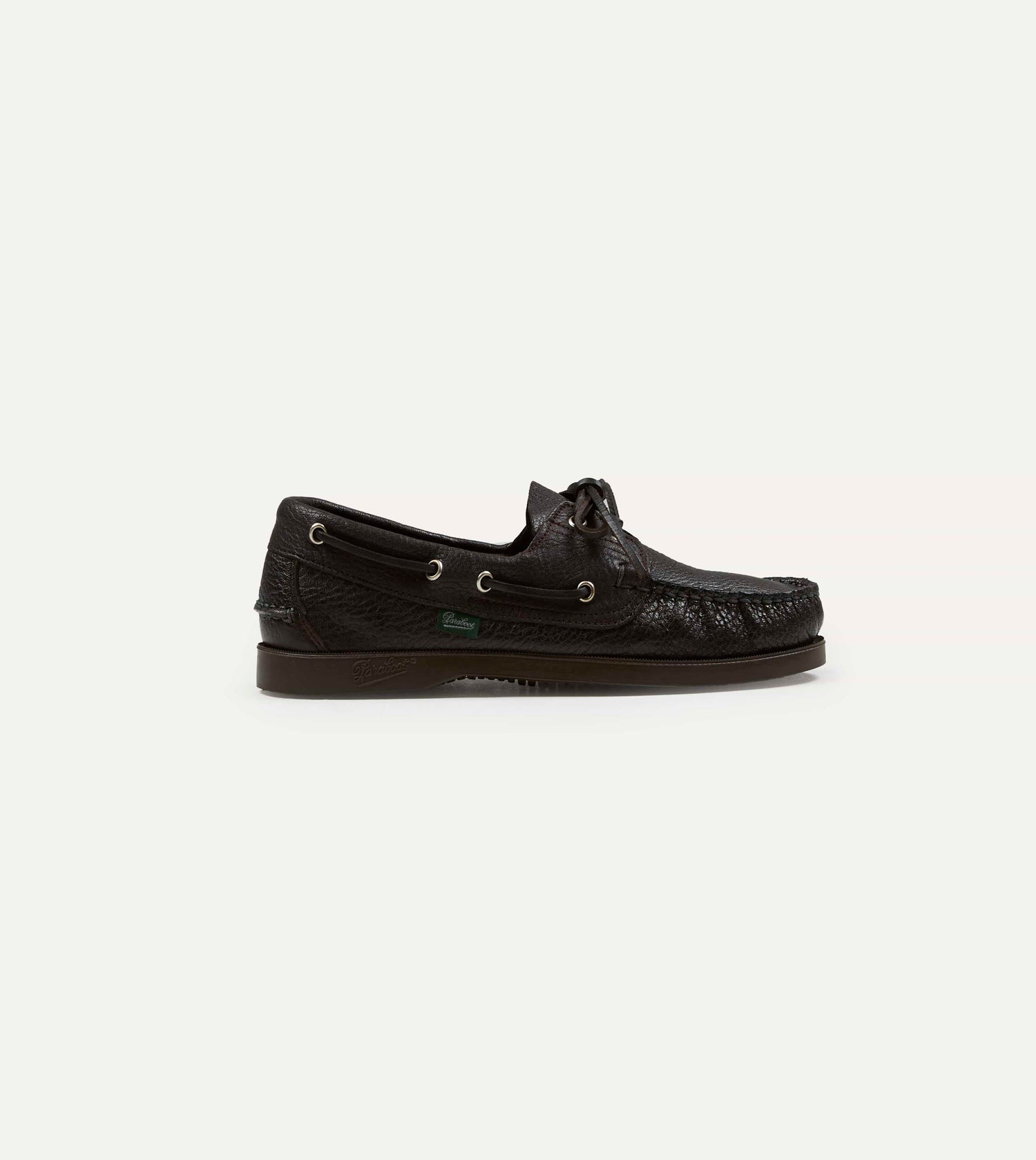 Paraboot Barth Brown Cerf Leather Boat Shoe