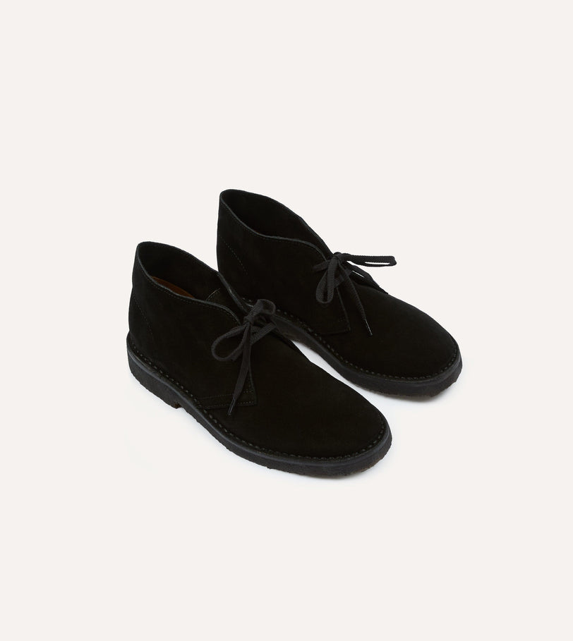 Drake's by A. Levine Clifford Desert Boot Black Suede