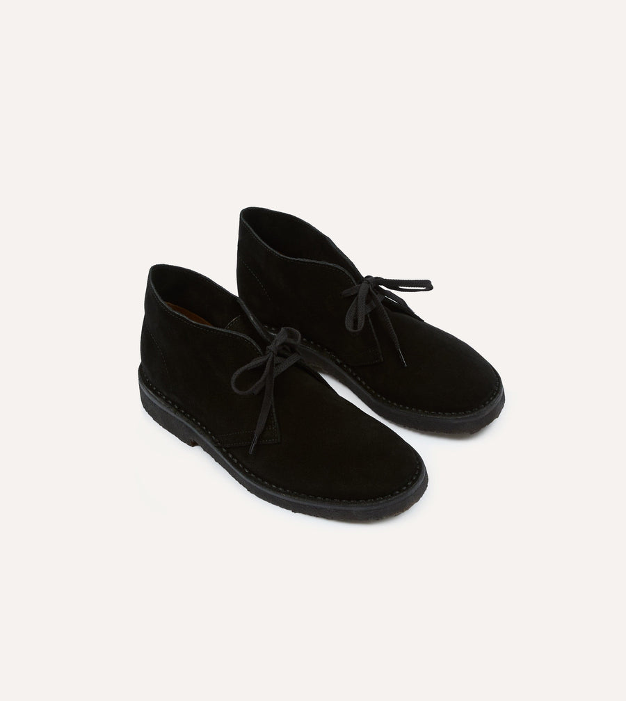 Drake's by A. Levine Clifford Desert Boot Black Suede