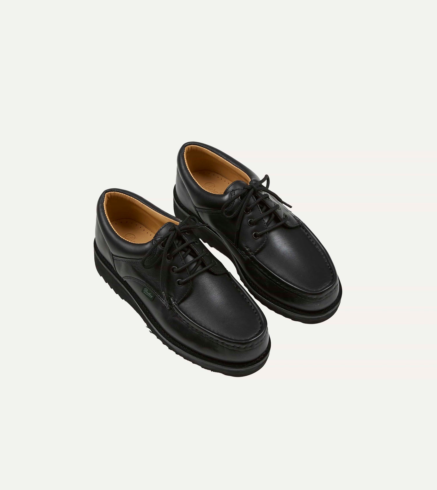 Paraboot Thiers Noir Black Leather Derby Shoe