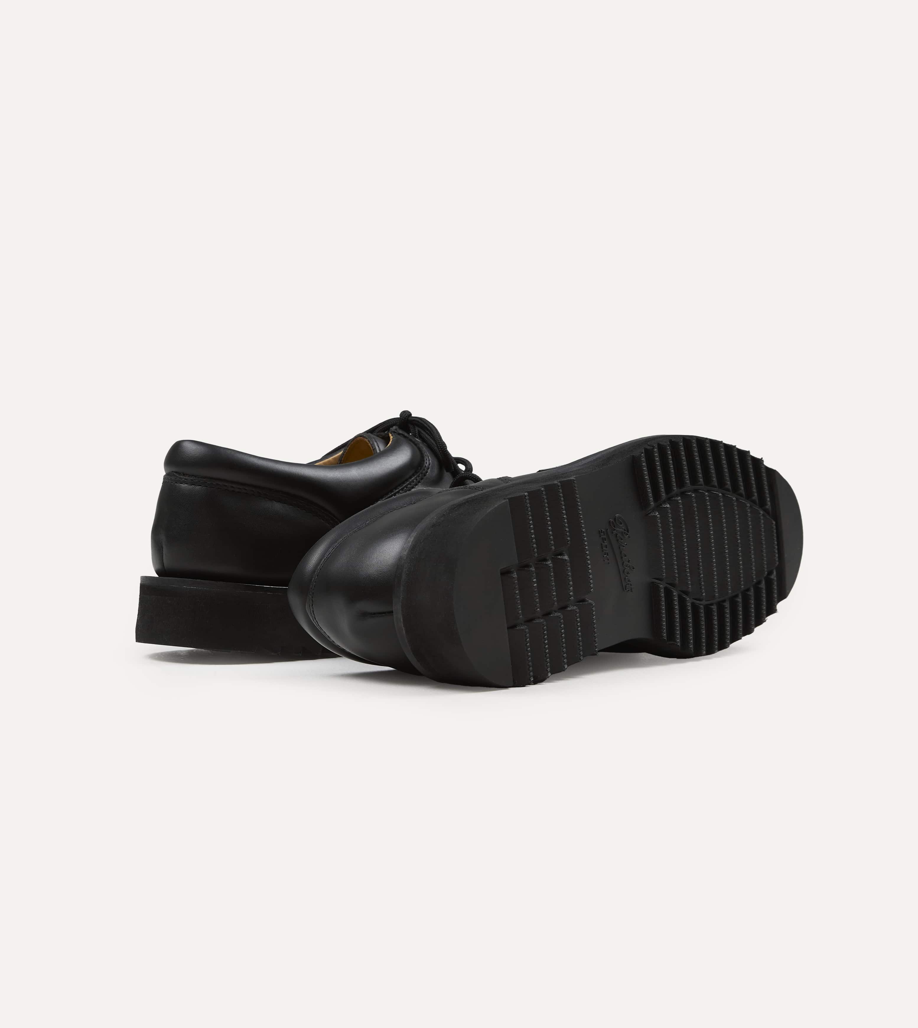 Paraboot Thiers Noir Black Leather Derby Shoe – Drakes