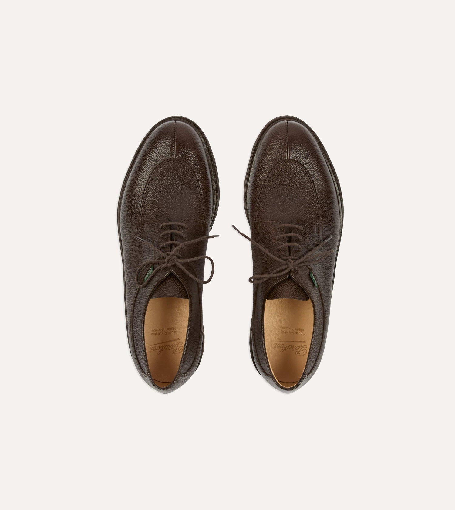 Paraboot Avignon Moka Brown Leather Derby Shoe