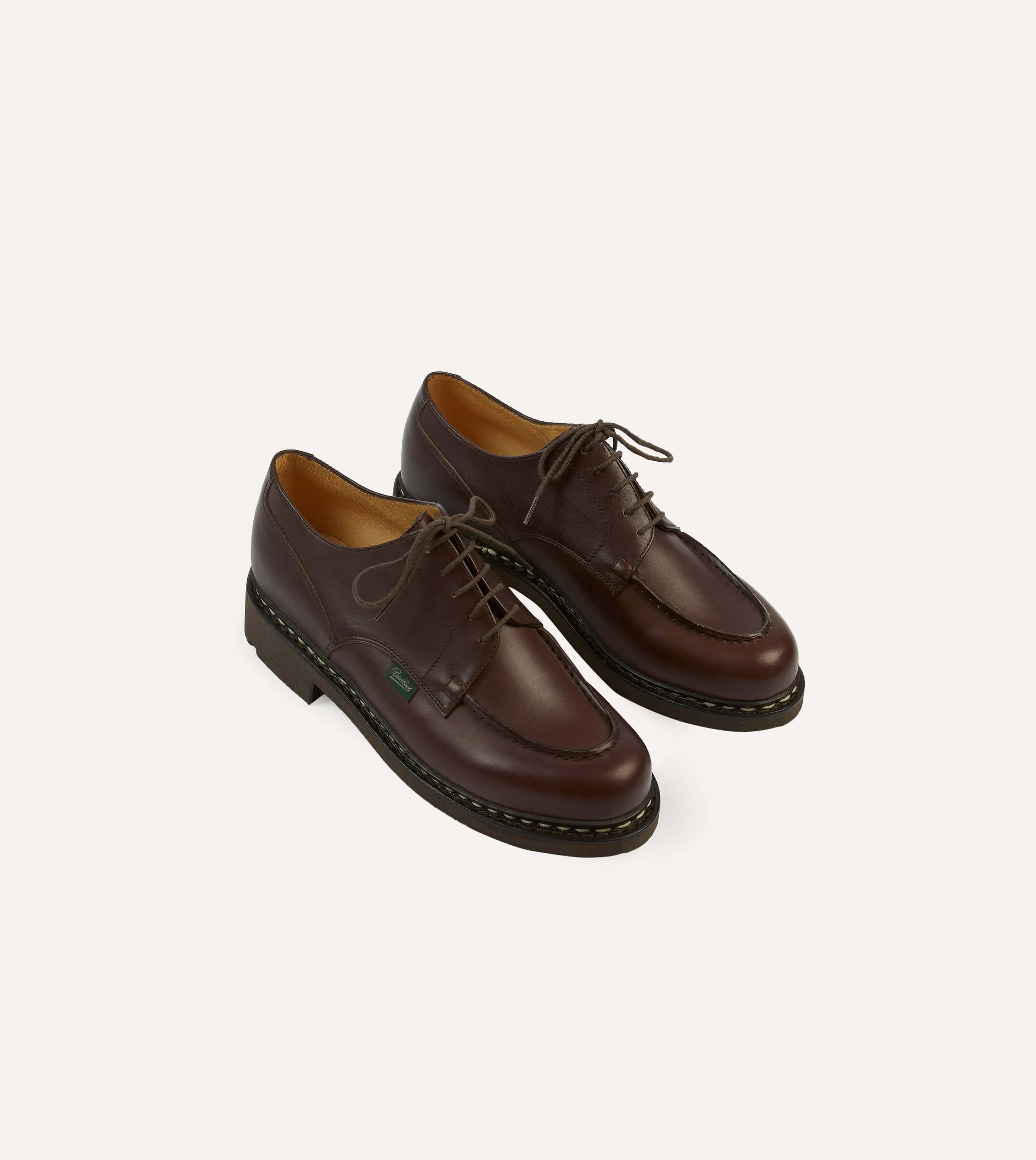 Paraboot Chambord Café Leather Derby Shoe