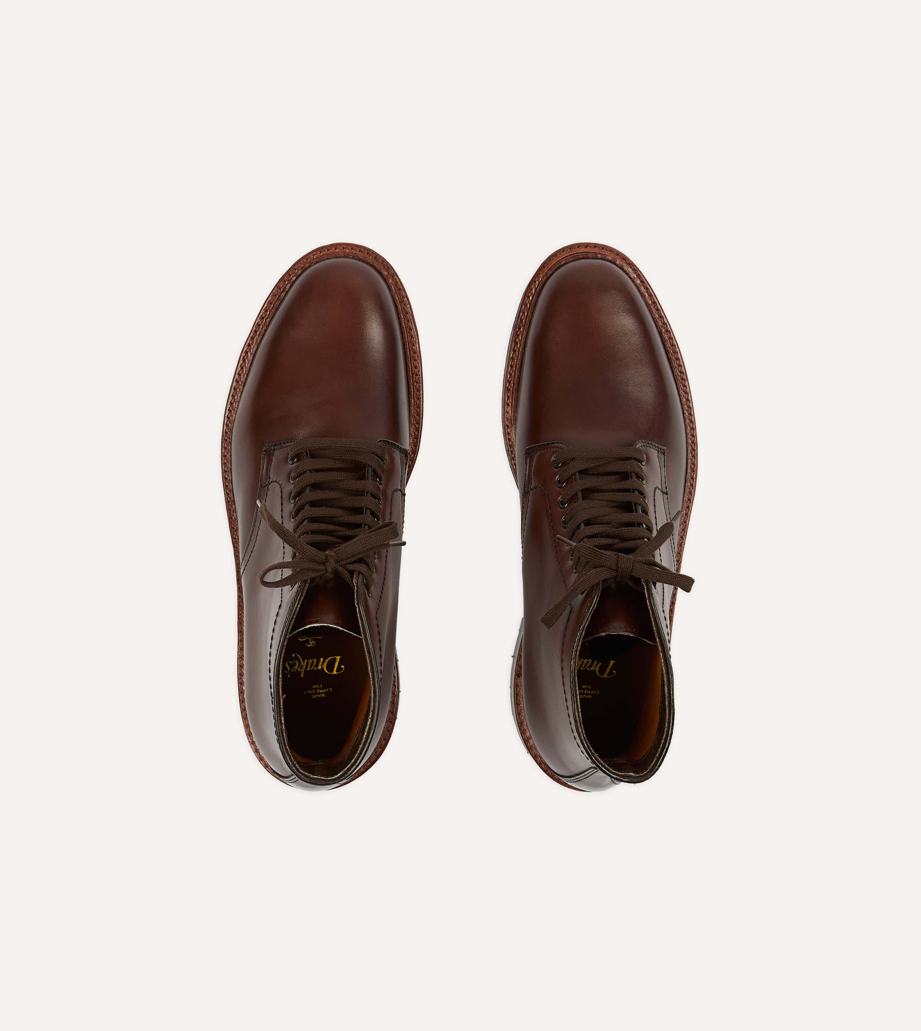 Alden Brown Calf Leather Plain Toe Boot – Drakes