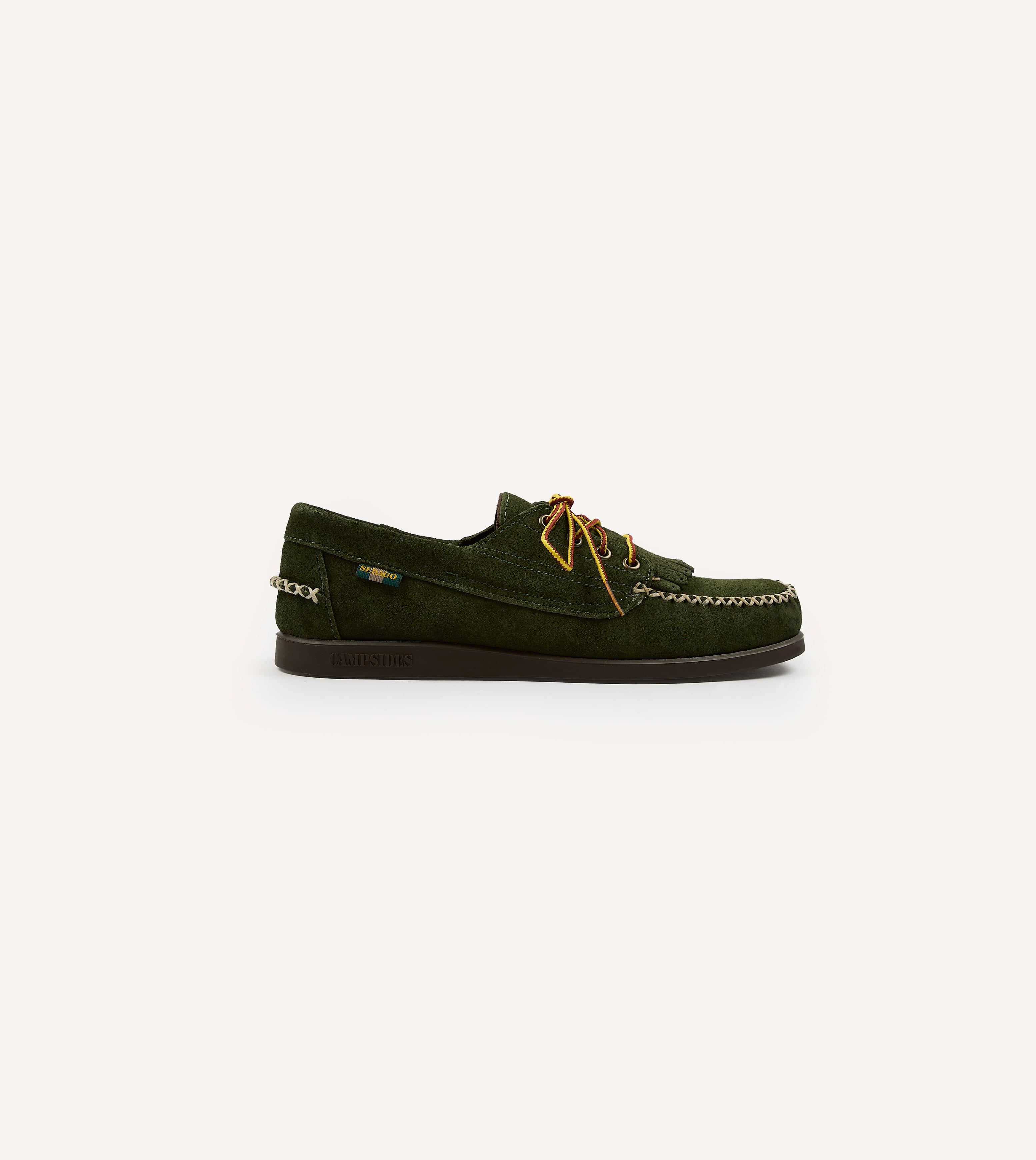 Drake's by Sebago Campsides Askook Kilt Green Suede Shoe