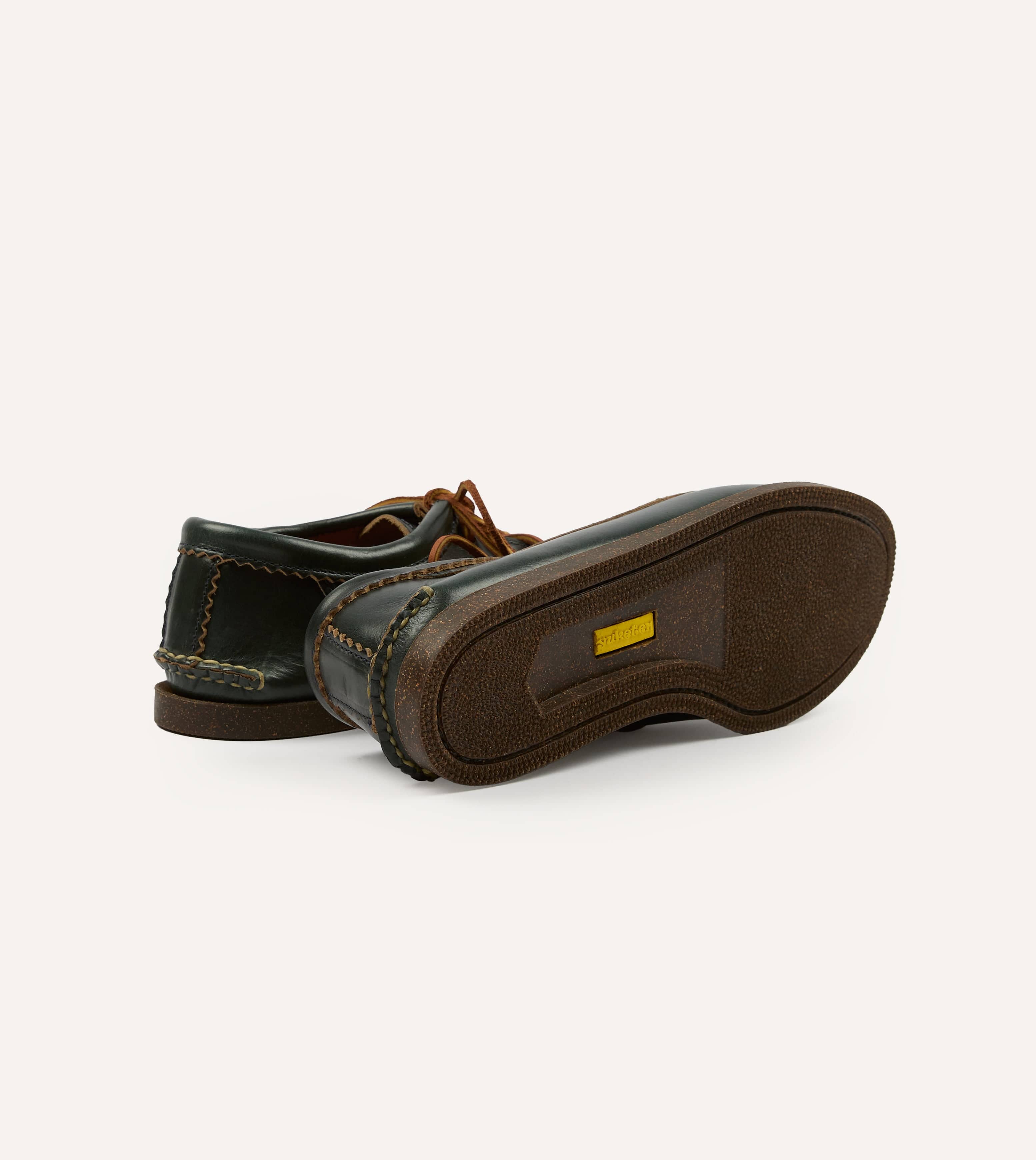 Yuketen Navy Kiltie Blucher with Camp Sole